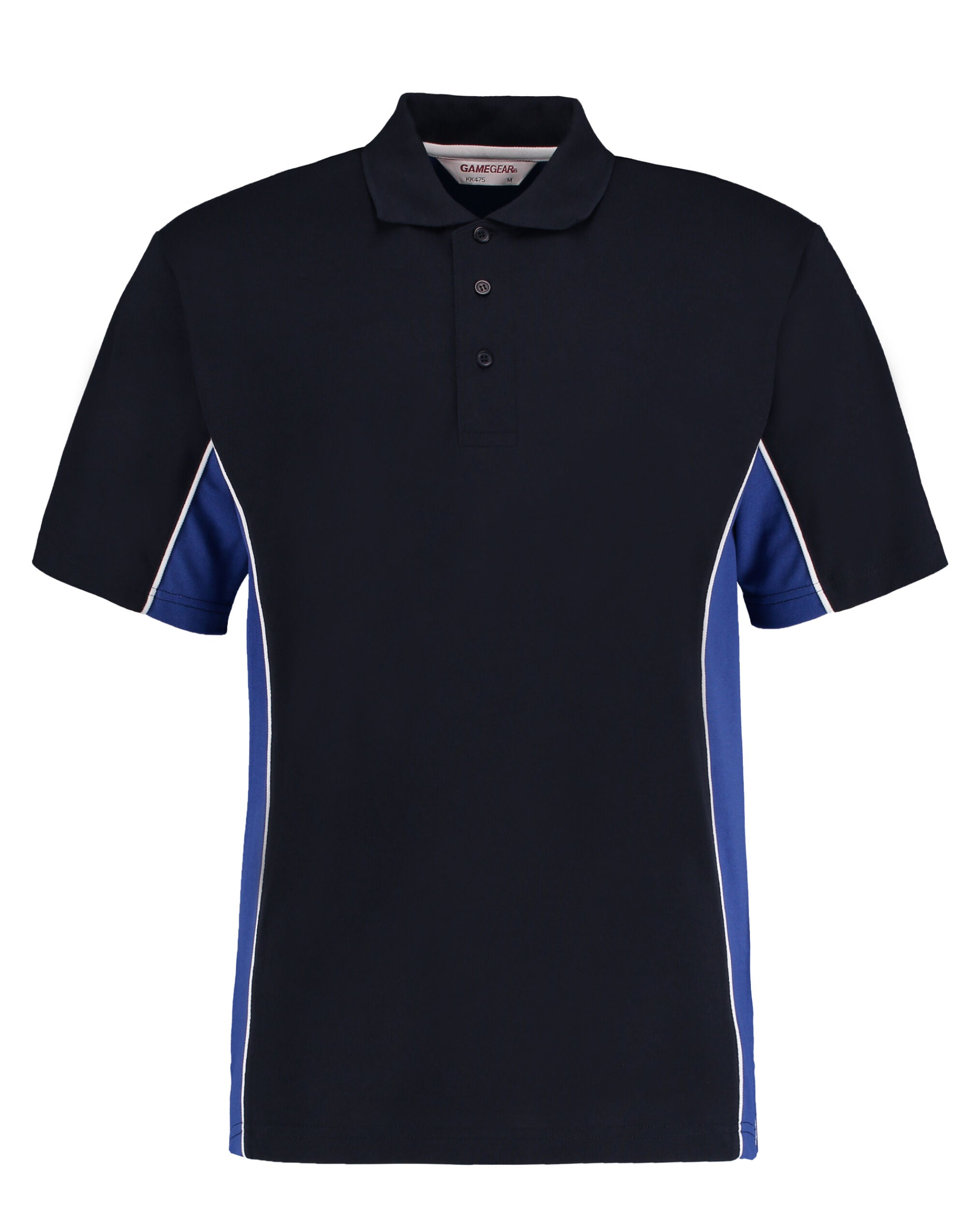 Kustom Kit Mens Classic Track Polo KK475 - Navy Royal White - Customisable Polos