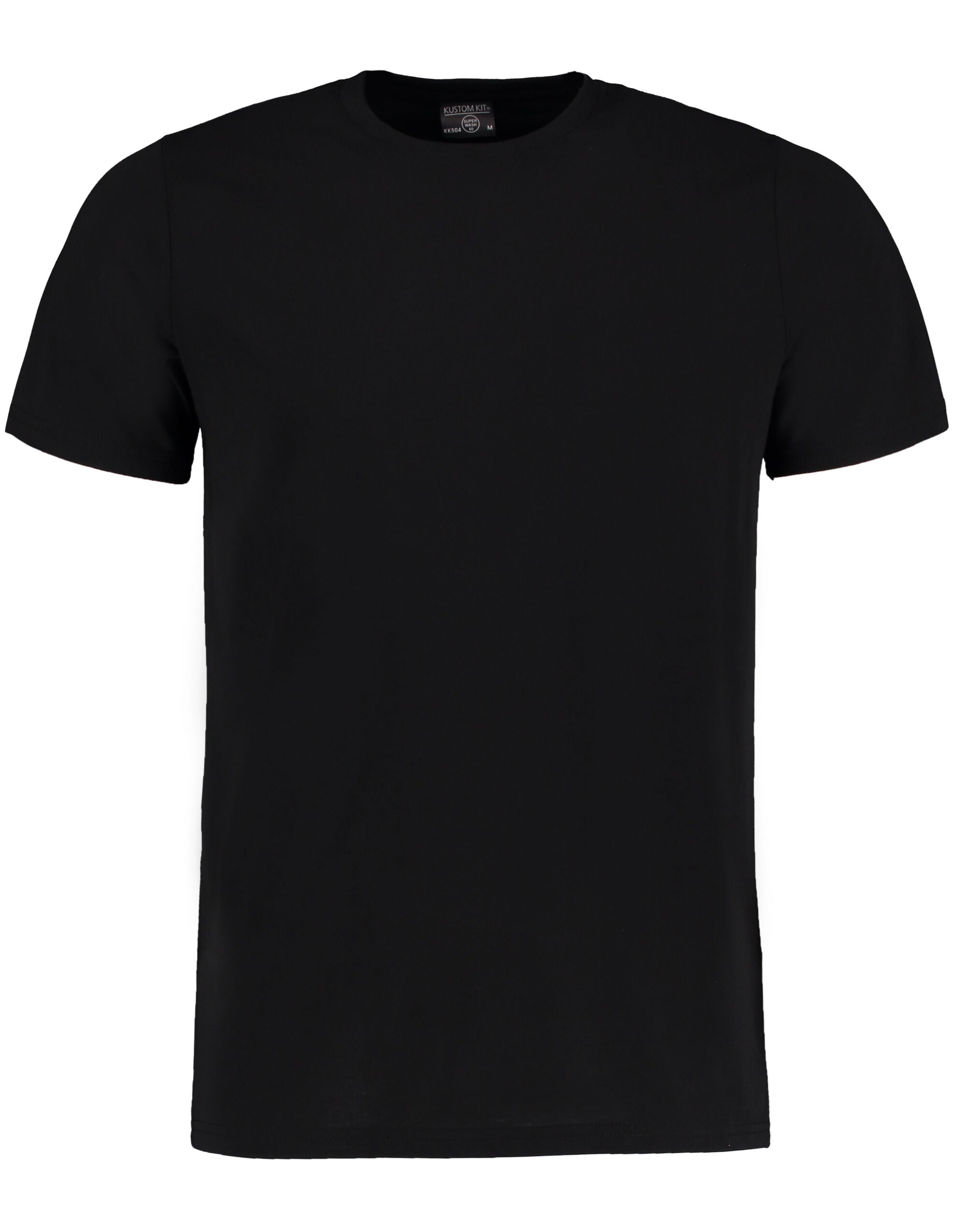Kustom Kit Mens Fashion Superwash Tee KK504 - Black - Customisable T-Shirts