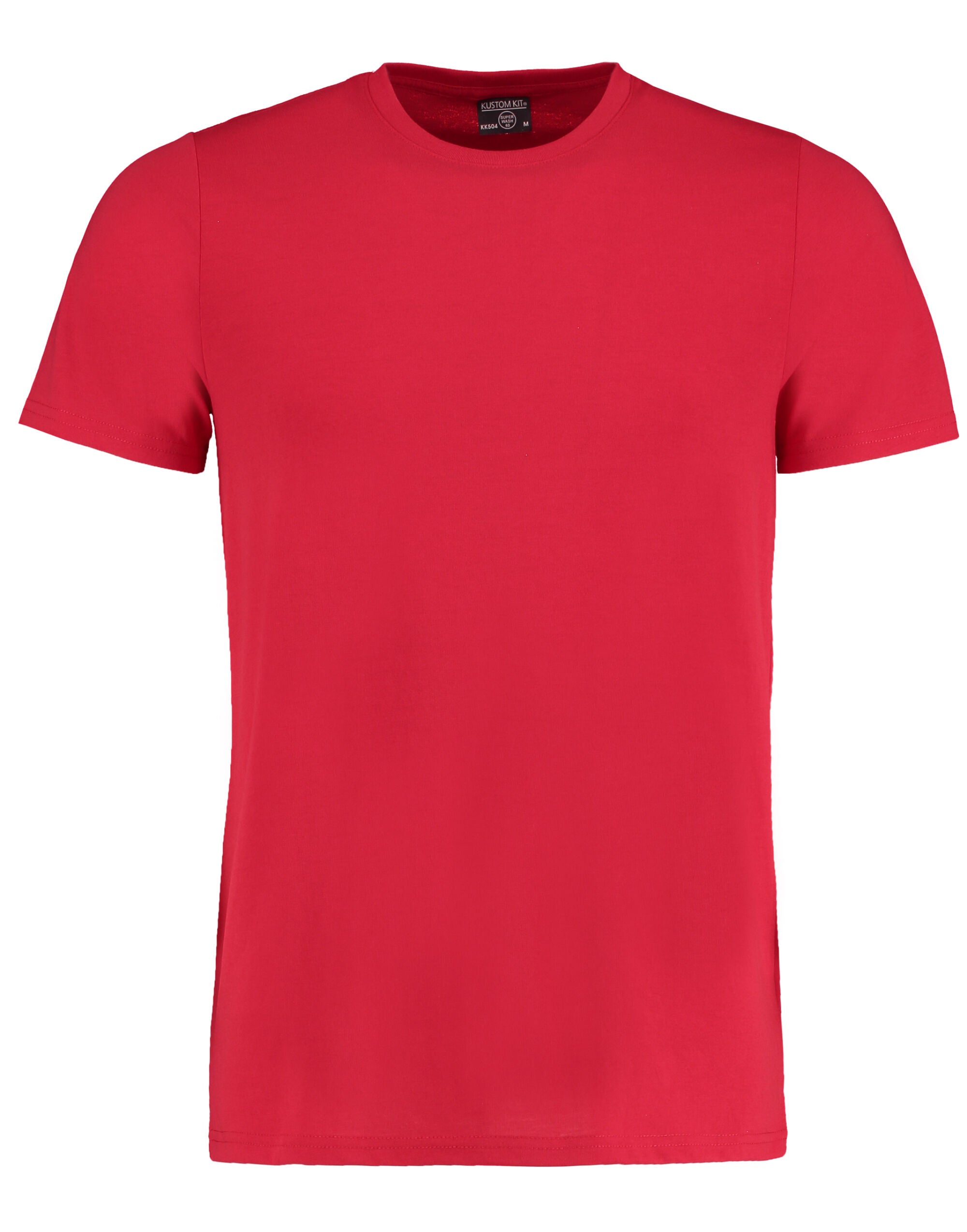 Kustom Kit Mens Fashion Superwash Tee KK504 - Red - Customisable T-Shirts
