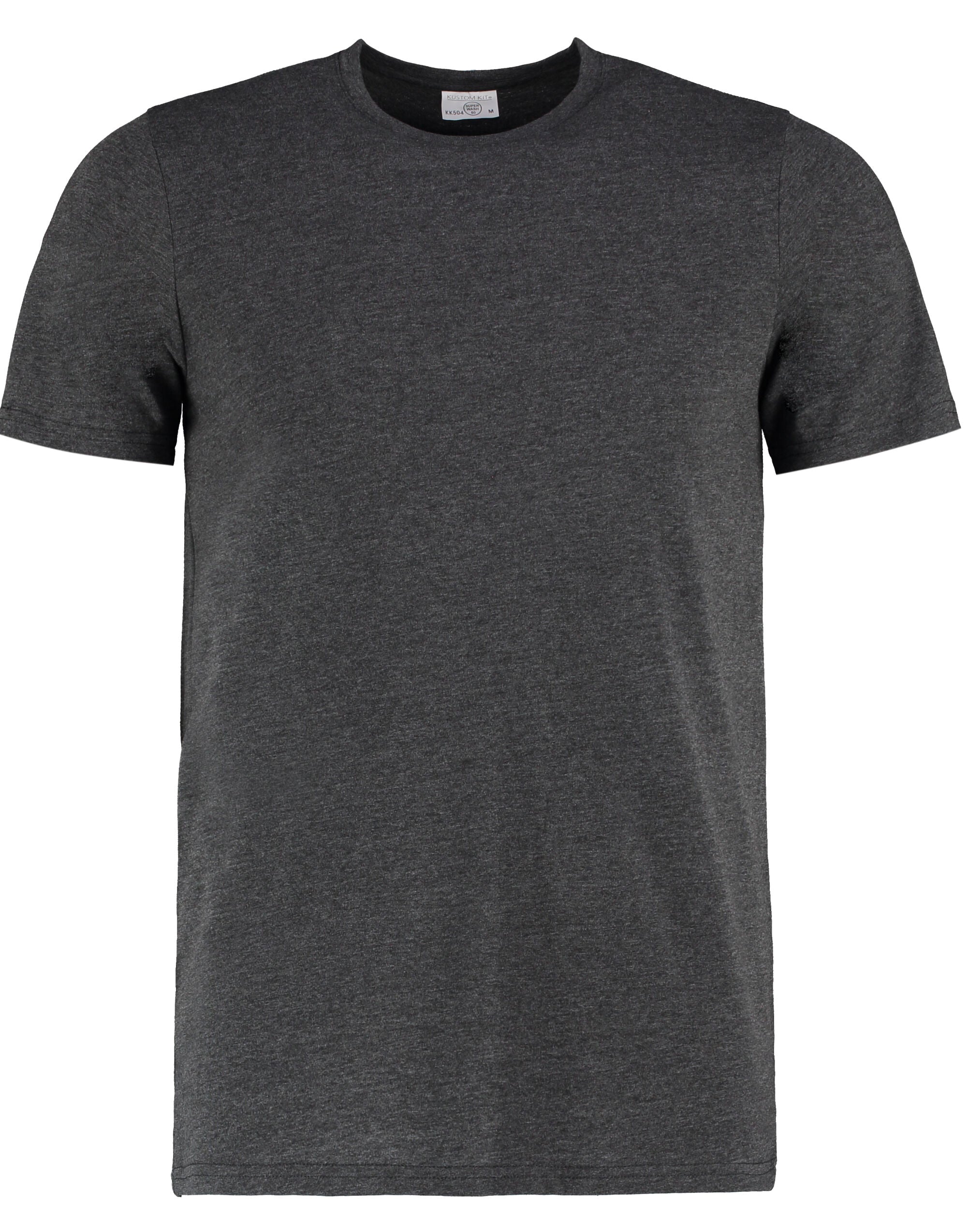 Kustom Kit Mens Fashion Superwash Tee KK504 - Black Melange - Customisable T-Shirts
