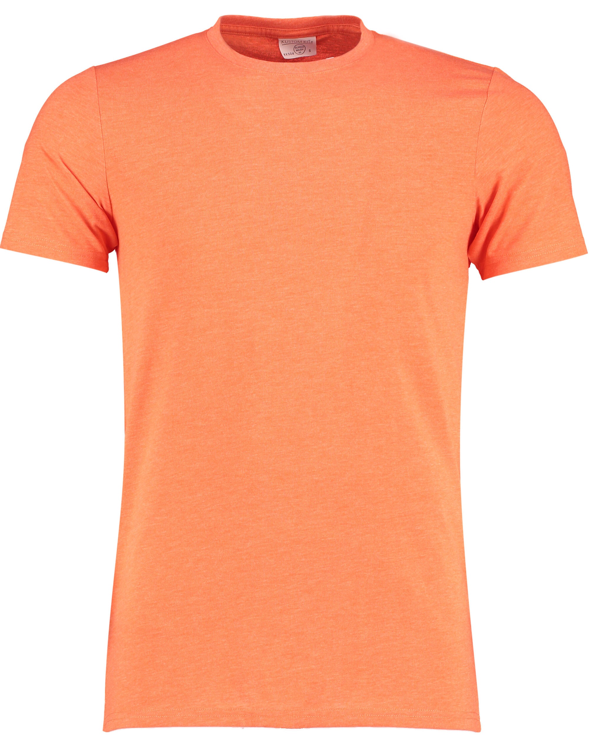 Kustom Kit Mens Fashion Superwash Tee KK504 - Bright Orange Marl - Customisable T-Shirts