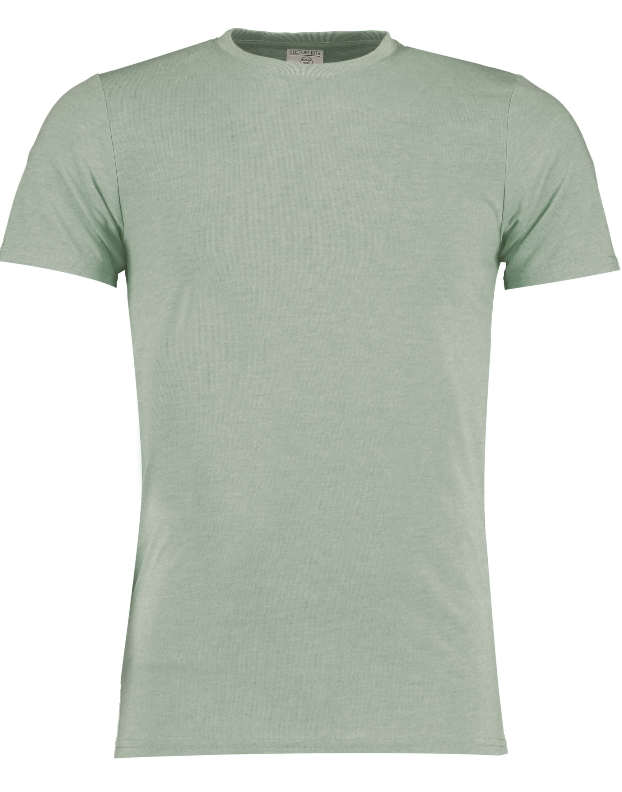 Kustom Kit Mens Fashion Superwash Tee KK504 - Sage Marl - Customisable T-Shirts