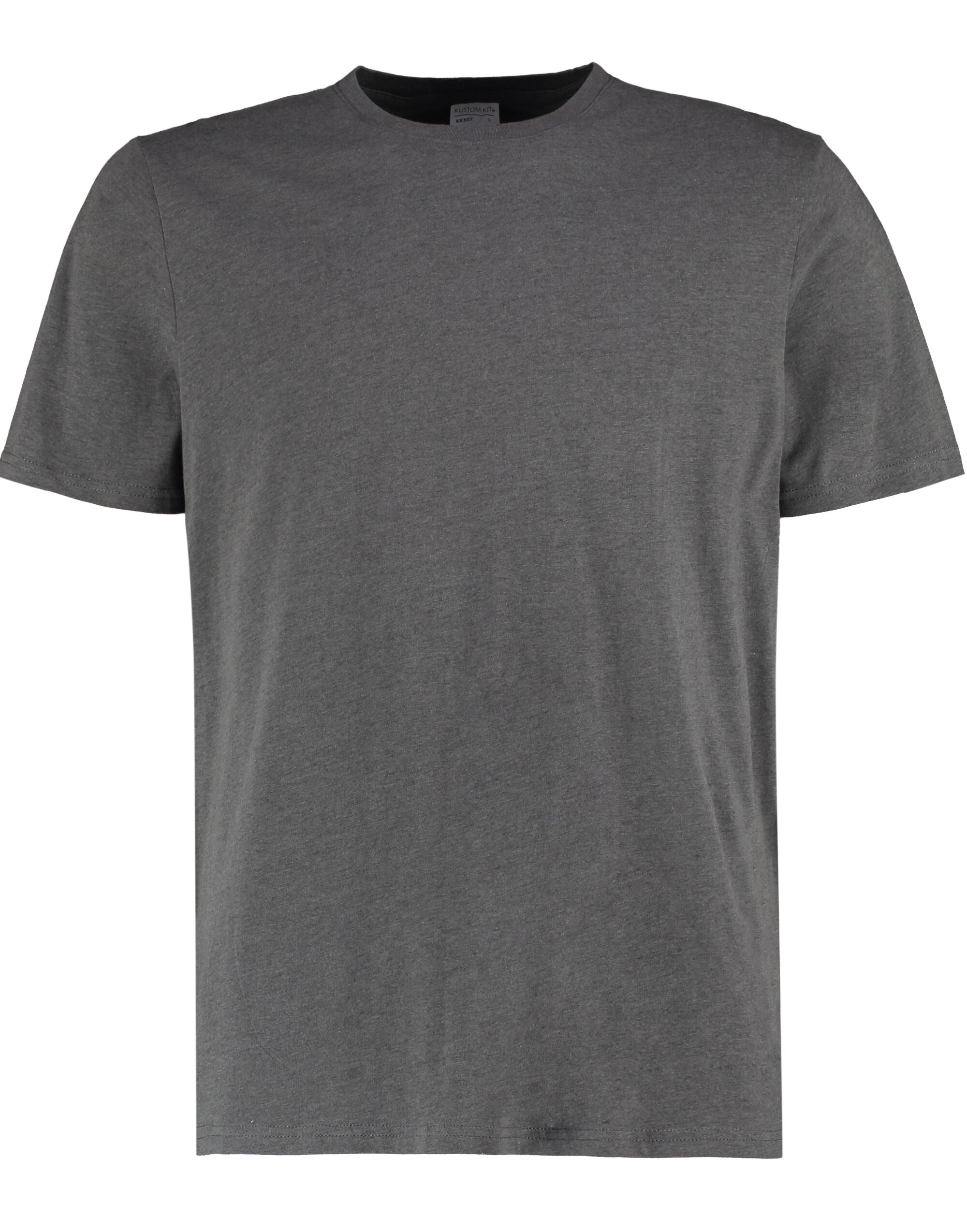Kustom Kit Mens Fashion Fit Cotton Tee KK507 - Dark Grey Marl - Customisable T-Shirts