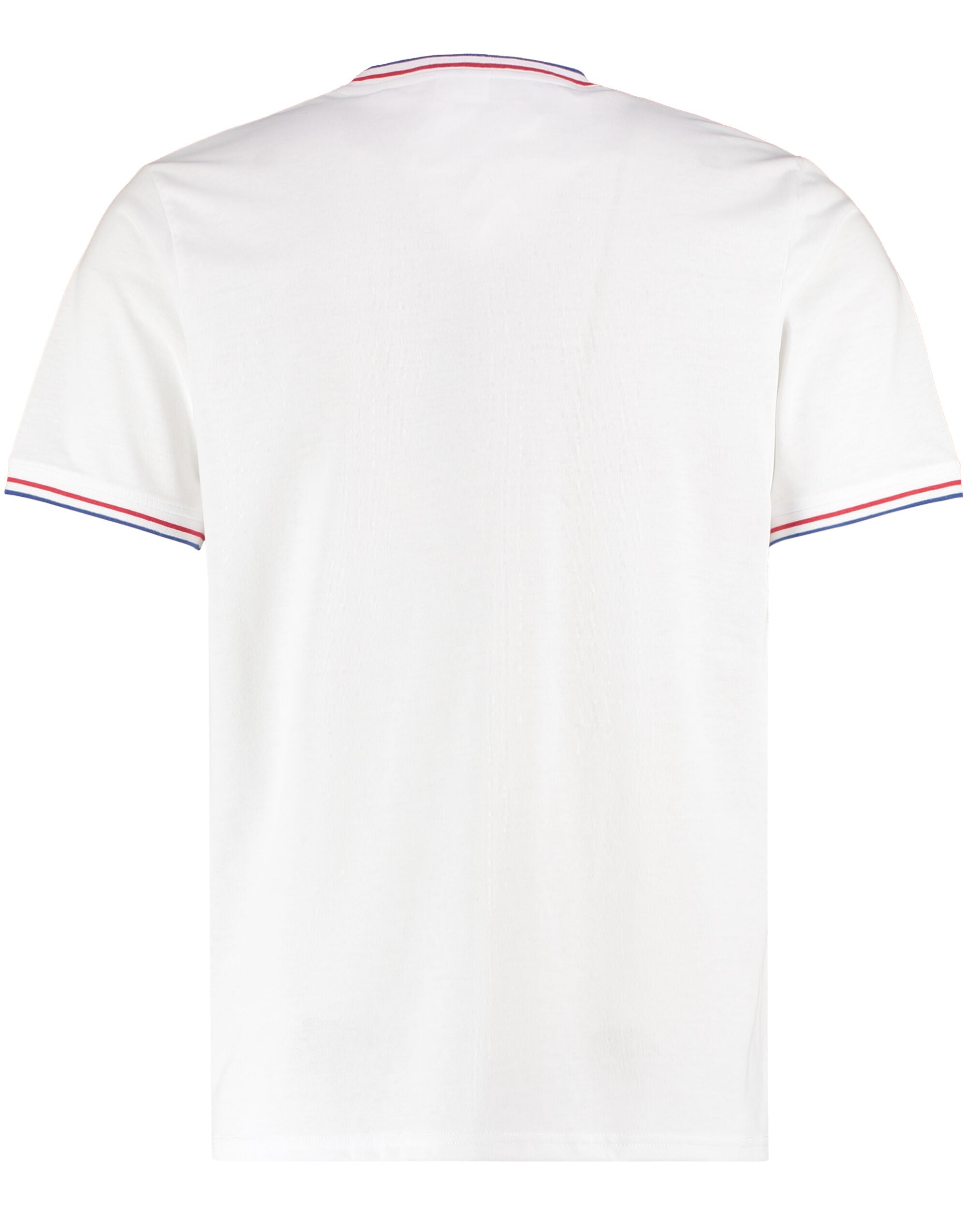 Kustom Kit Mens Fashion Fit Tipped Tee KK519 - White Red Royal - Customisable