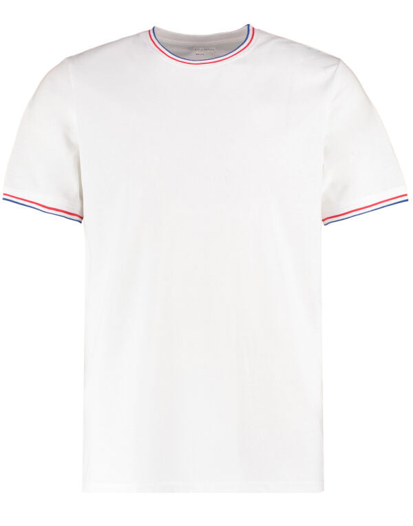 Kustom Kit Mens Fashion Fit Tipped Tee KK519 - - Customisable