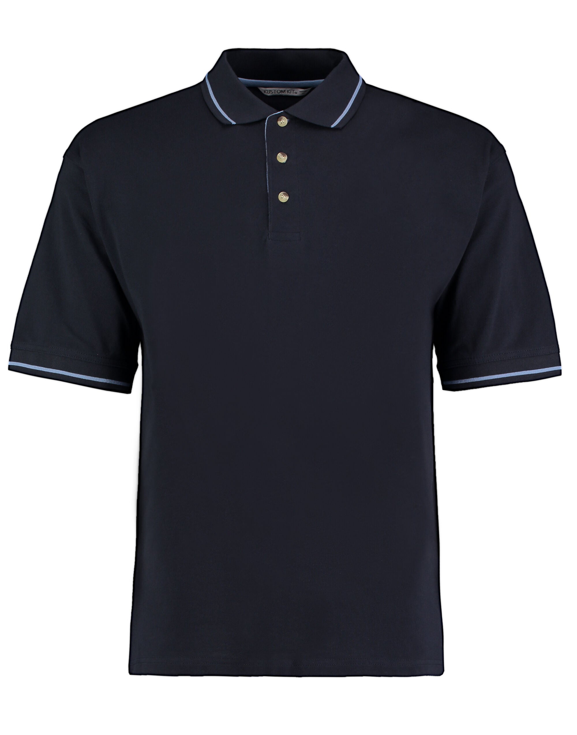 Kustom Kit Mens Classic StMellion Polo KK606 - Navy Light Blue - Customisable Polos