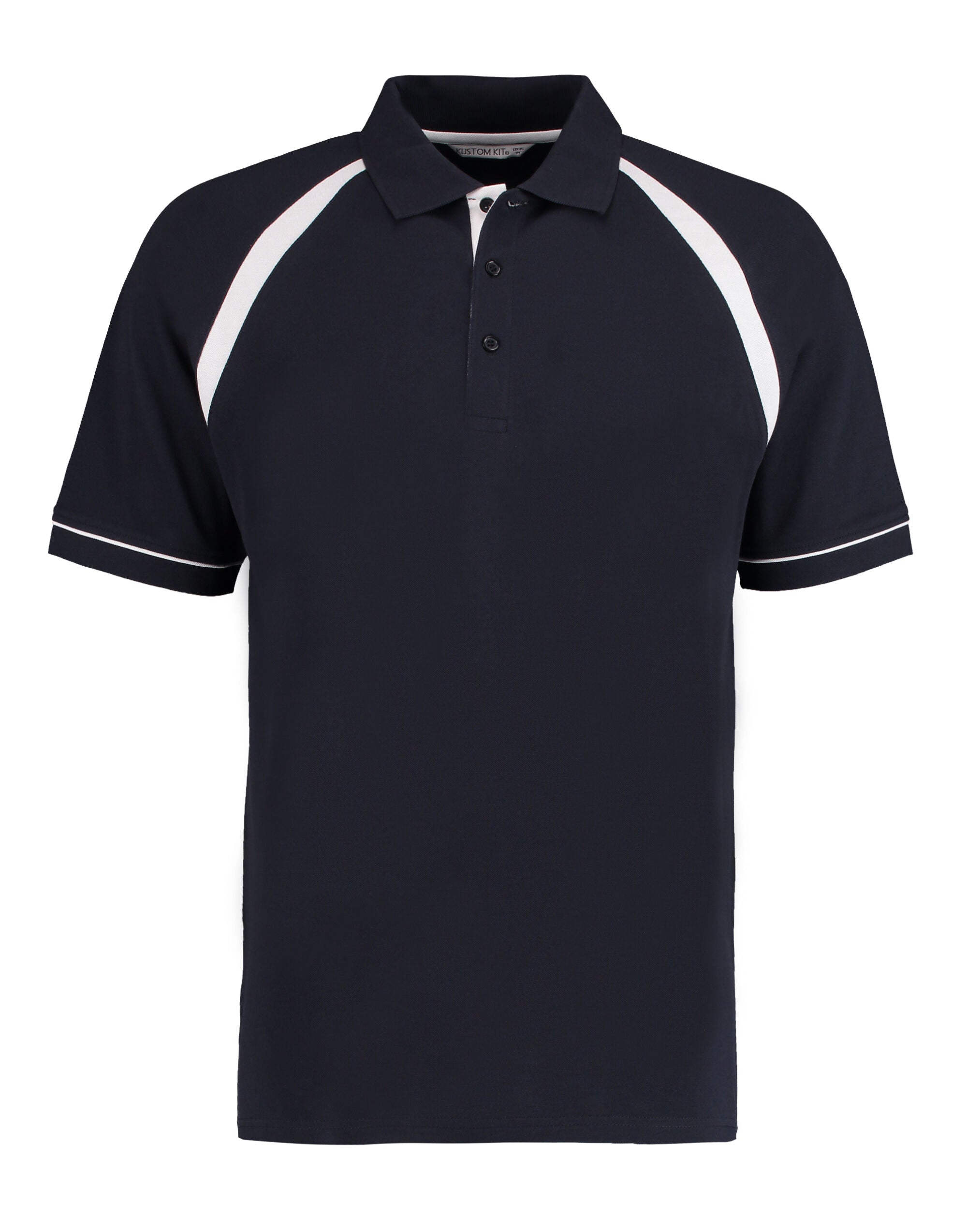 Kustom Kit Men Classic Fit Oak Hill Polo KK615 - Navy White - Customisable Polos