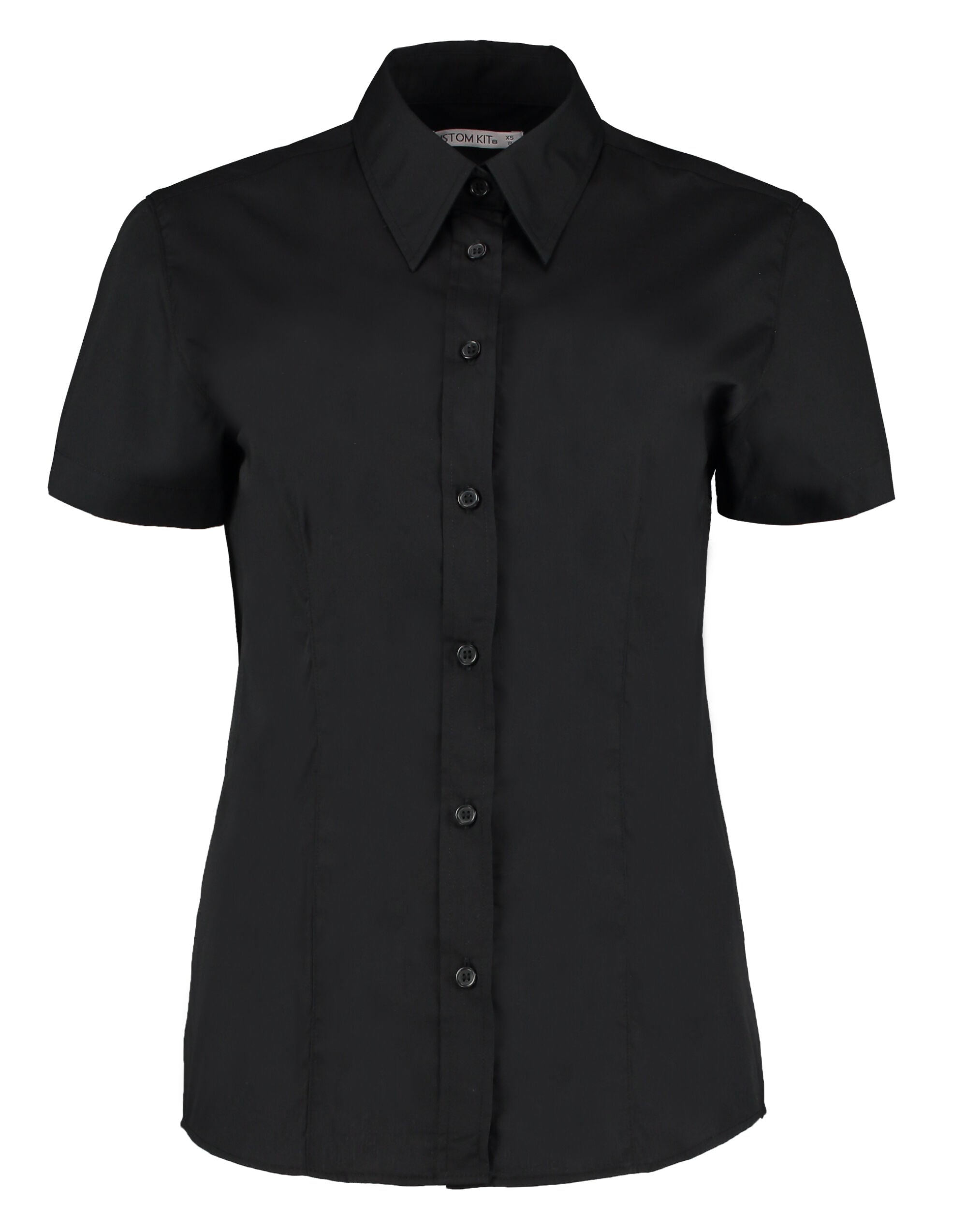 Kustom Kit Lady Clasic S Workforce Shirt KK728 - Black - Customisable Shirts