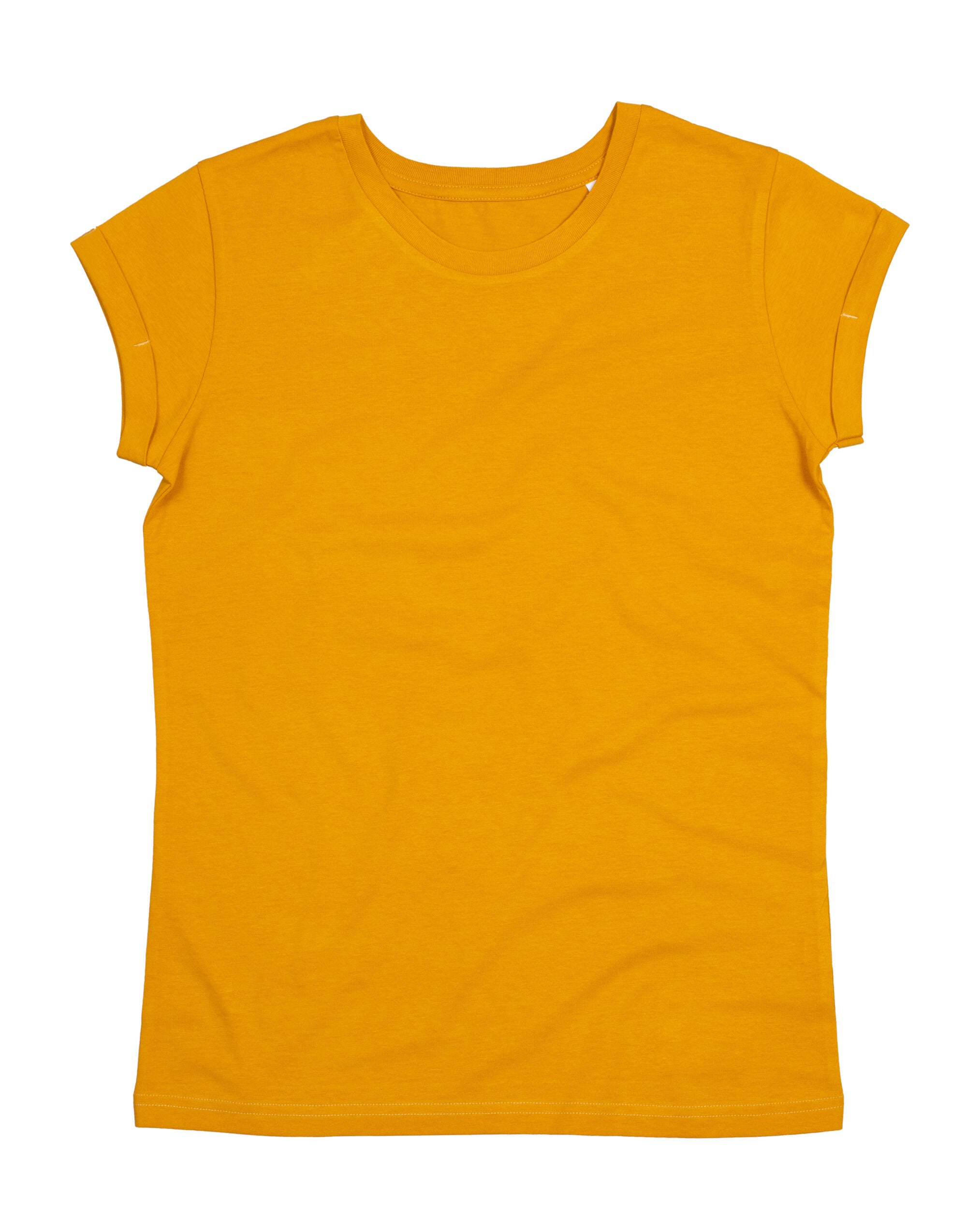 Mantis Womens Roll Sleeve T M81 - Mustard - Customisable T-Shirts