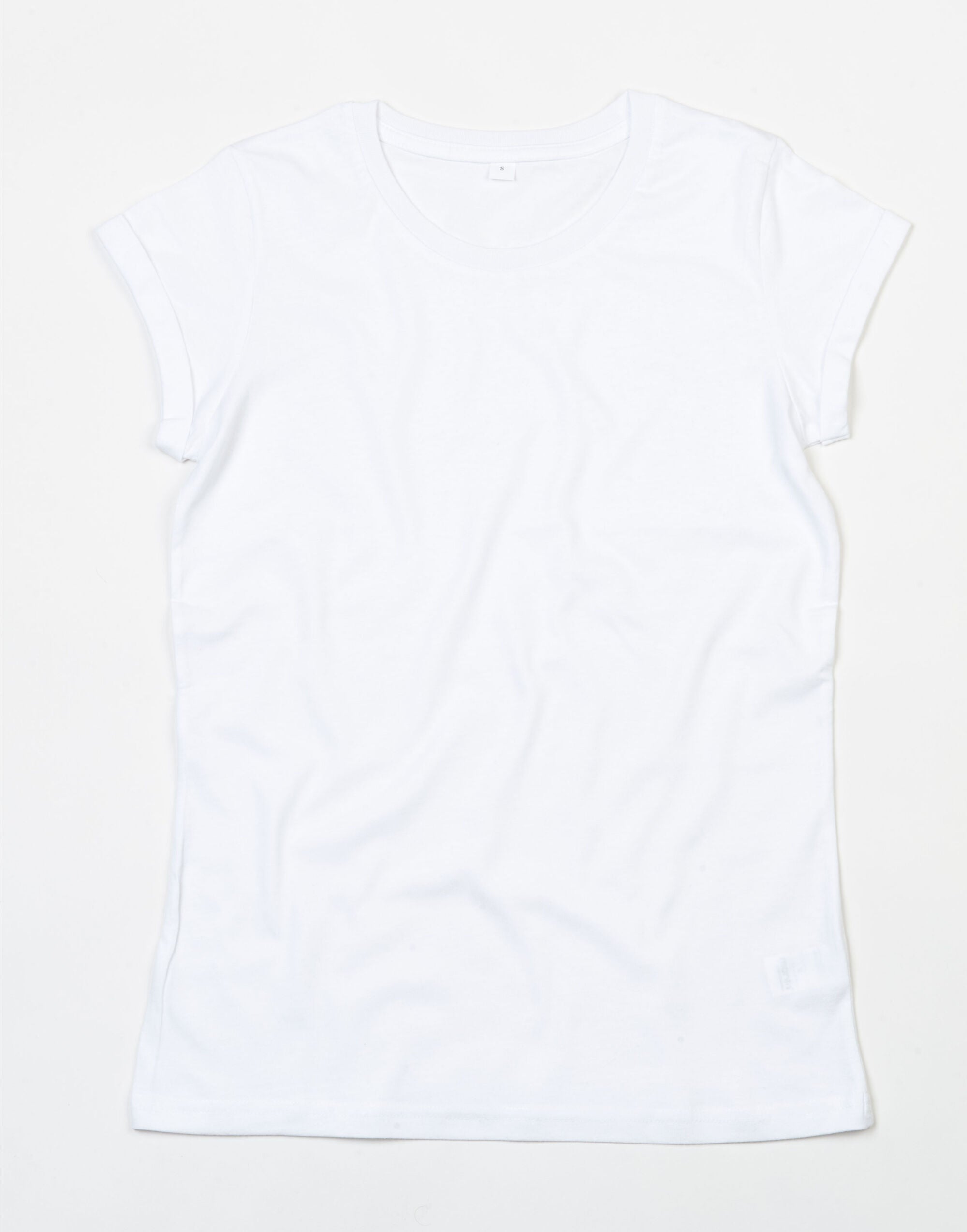 Mantis Womens Roll Sleeve T M81 - White - Customisable T-Shirts