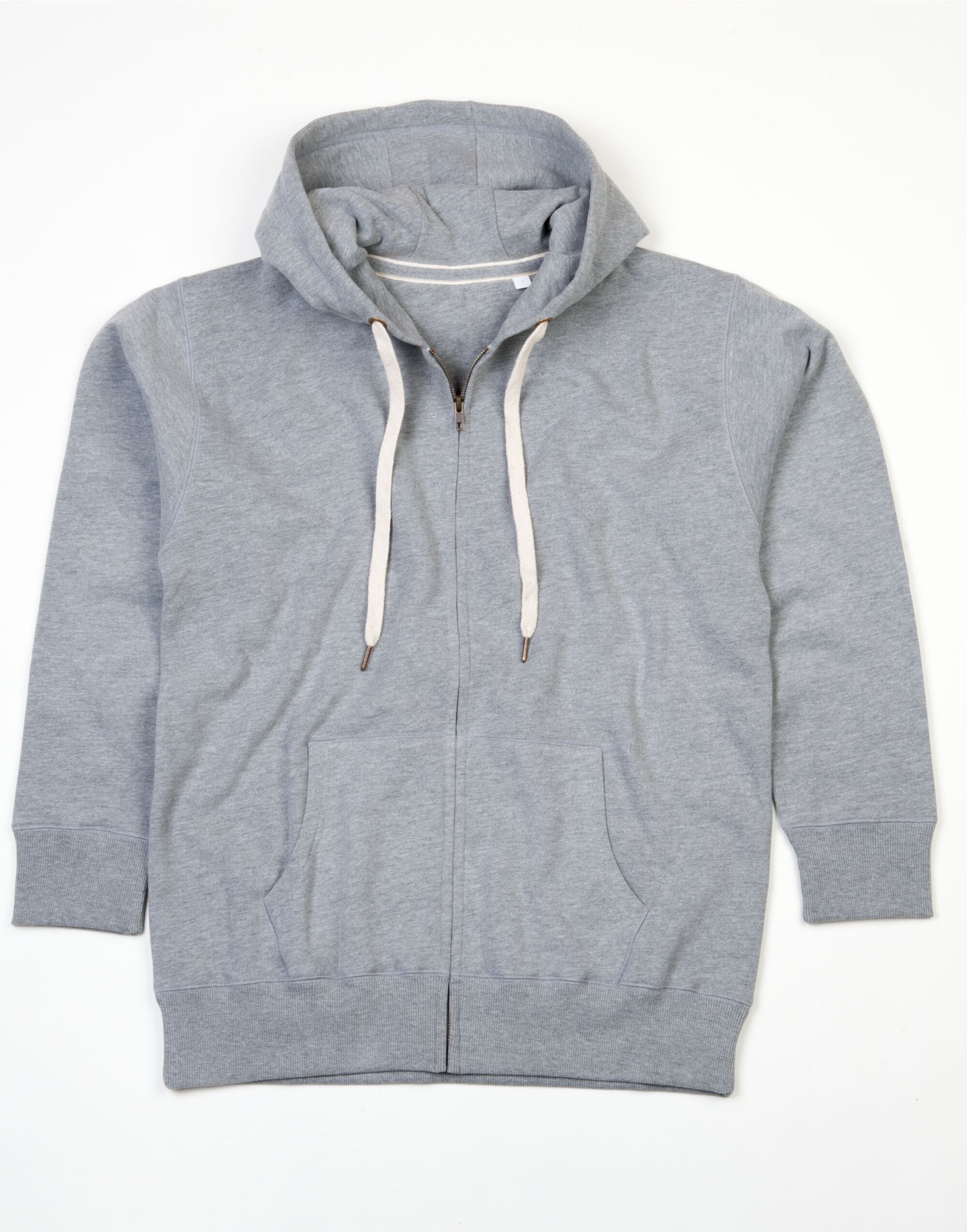 Mantis Mens Superstar Zip Hoodie M83 - Heather Grey Melange - Customisable Hoodies