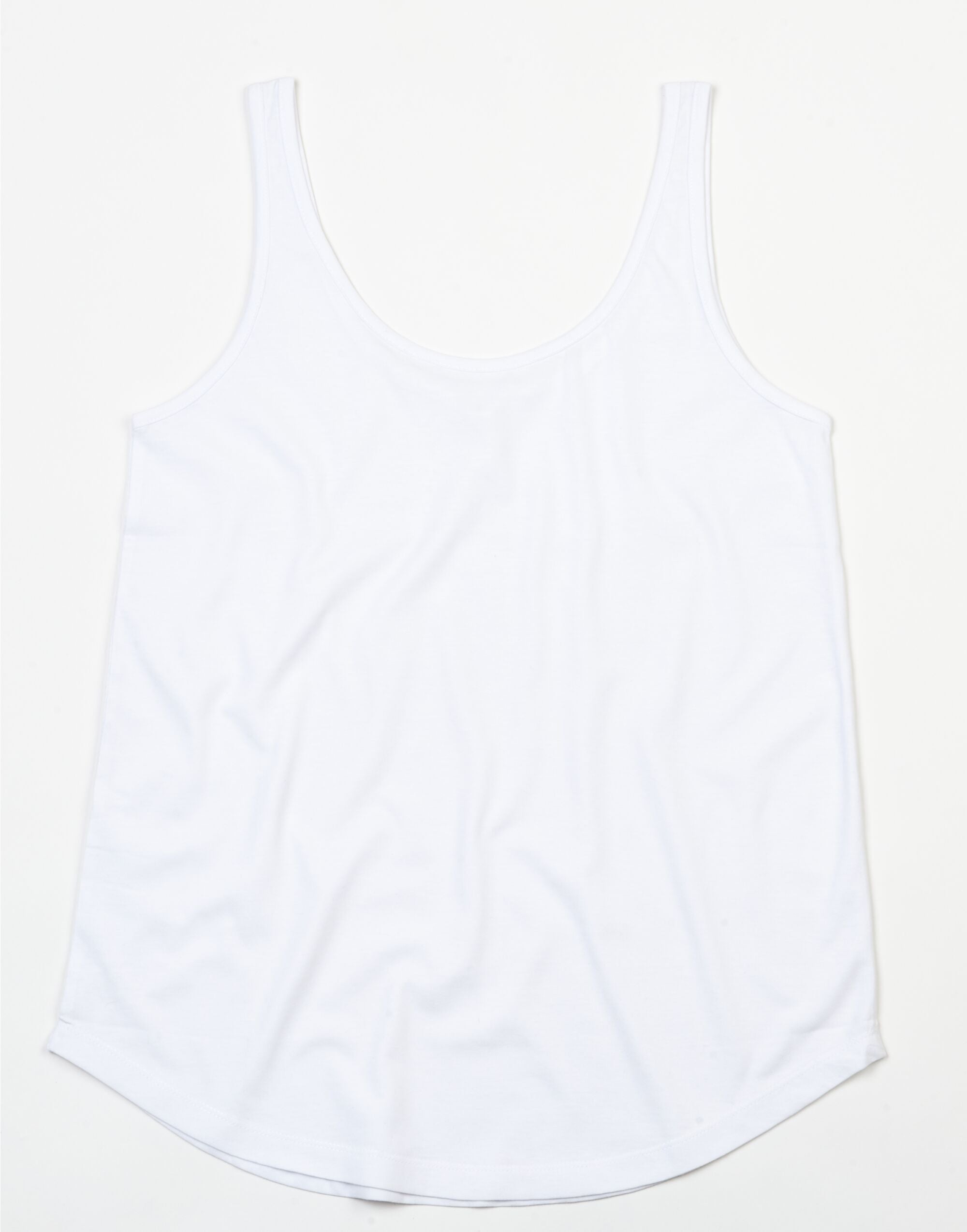 Mantis Womens Loose Fit Vest M92 - White - Customisable T-Shirts