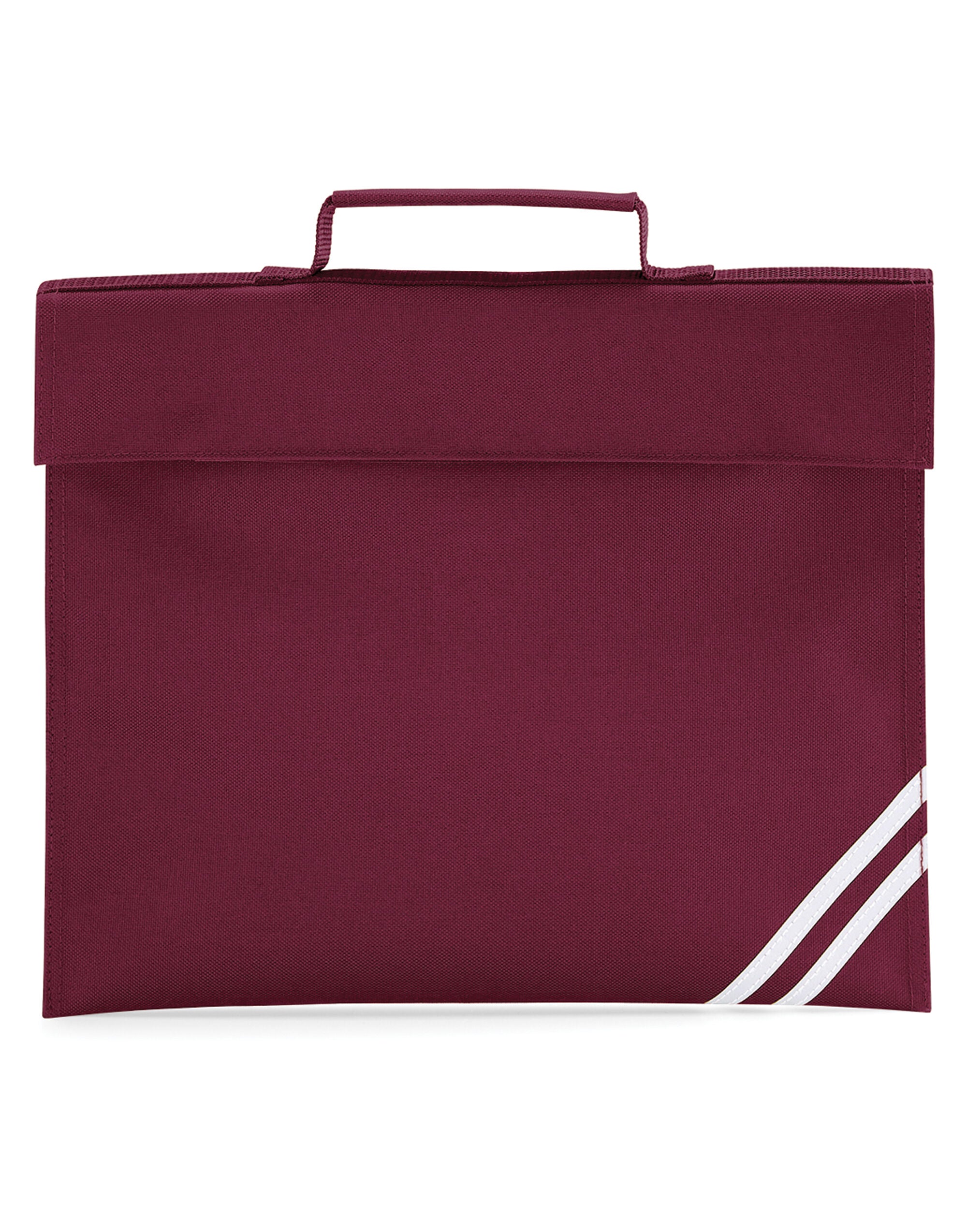 Quadra Classic Book Bag QD456 - Burgundy O S - Customisable Bags