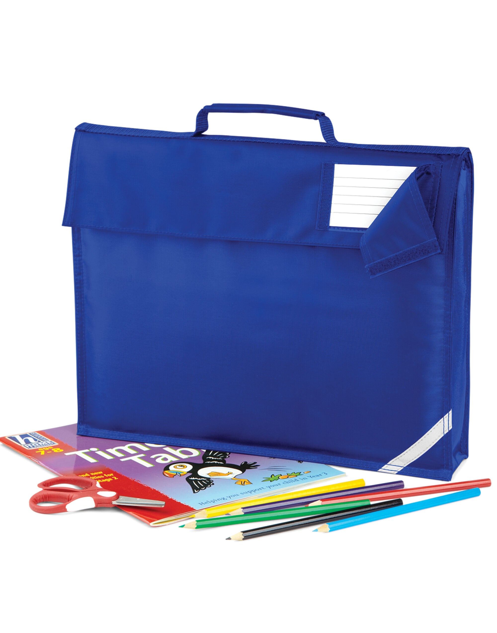 Quadra Junior Book Bag qd51 - Bright Royal O S - Customisable Bags