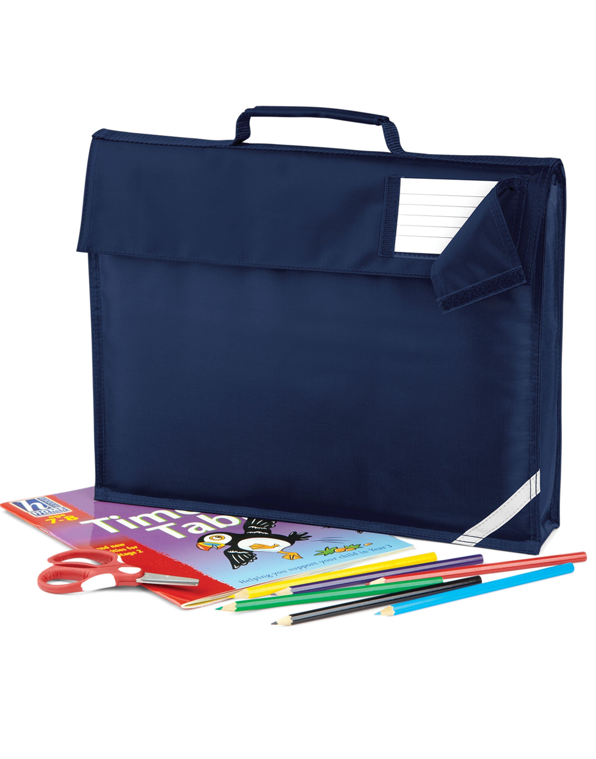 Quadra Junior Book Bag qd51 - French Navy O S - Customisable Bags