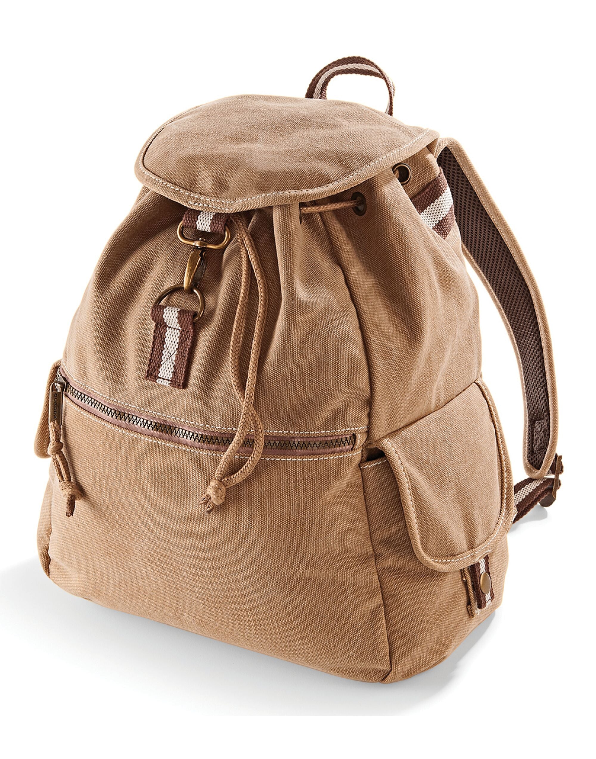 Quadra Desert Canvas Backpack qd612 - Sahara O S - Customisable Bags
