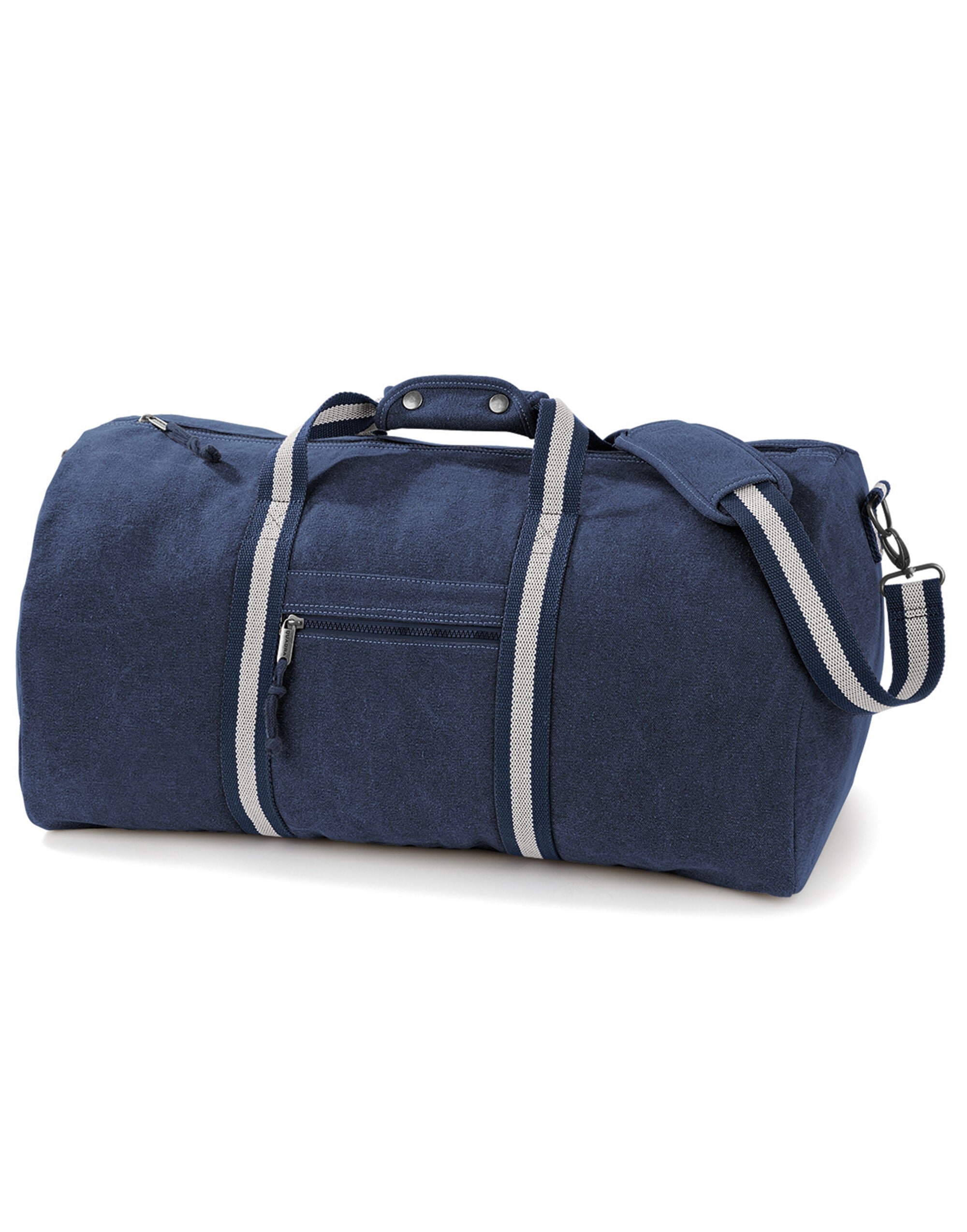 Quadra Desert Canvas Holdall qd613 - Vintage Oxford Navy O S - Customisable Bags