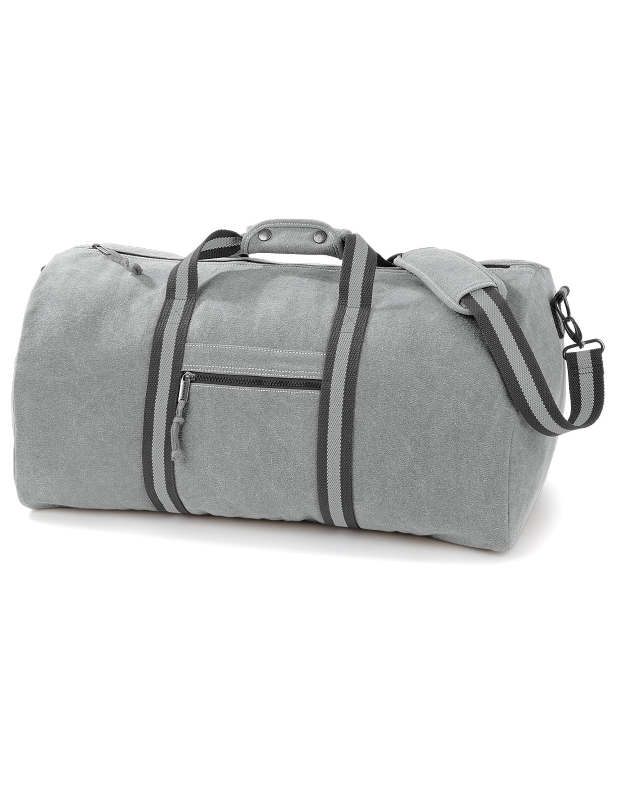 Quadra Desert Canvas Holdall qd613 - Vintage Light Grey O S - Customisable Bags