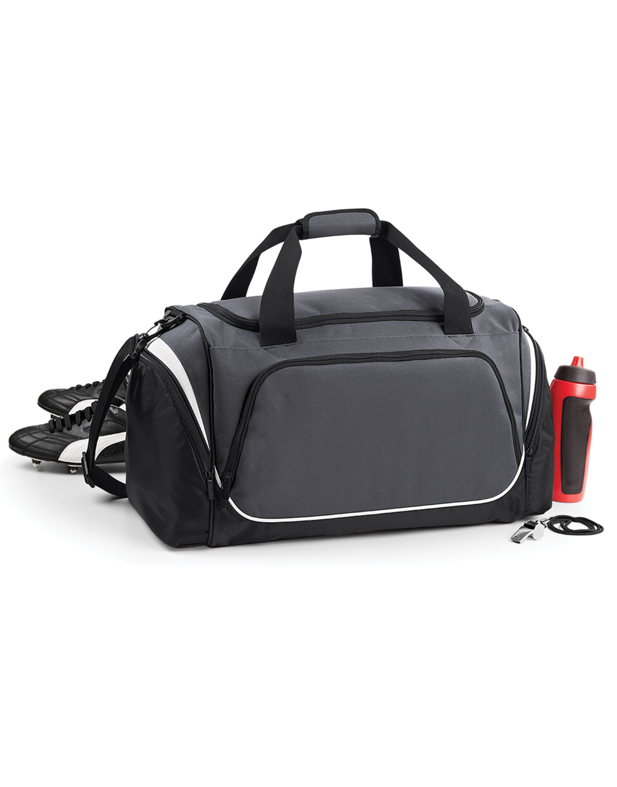 Quadra Pro Team Holdall qs270 - Graphite Black White O S - Customisable Bags