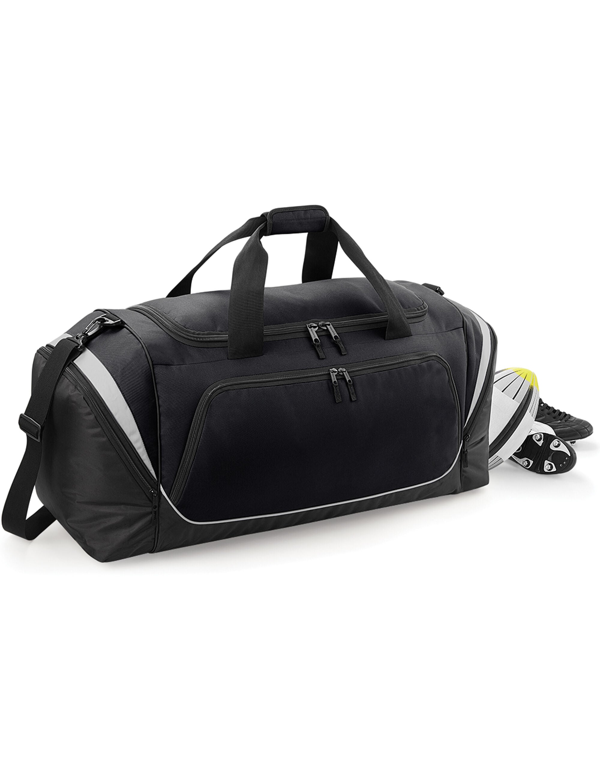 Quadra Pro Team Jumbo Kit Bag qs288 - Black Light Grey O S - Customisable Bags