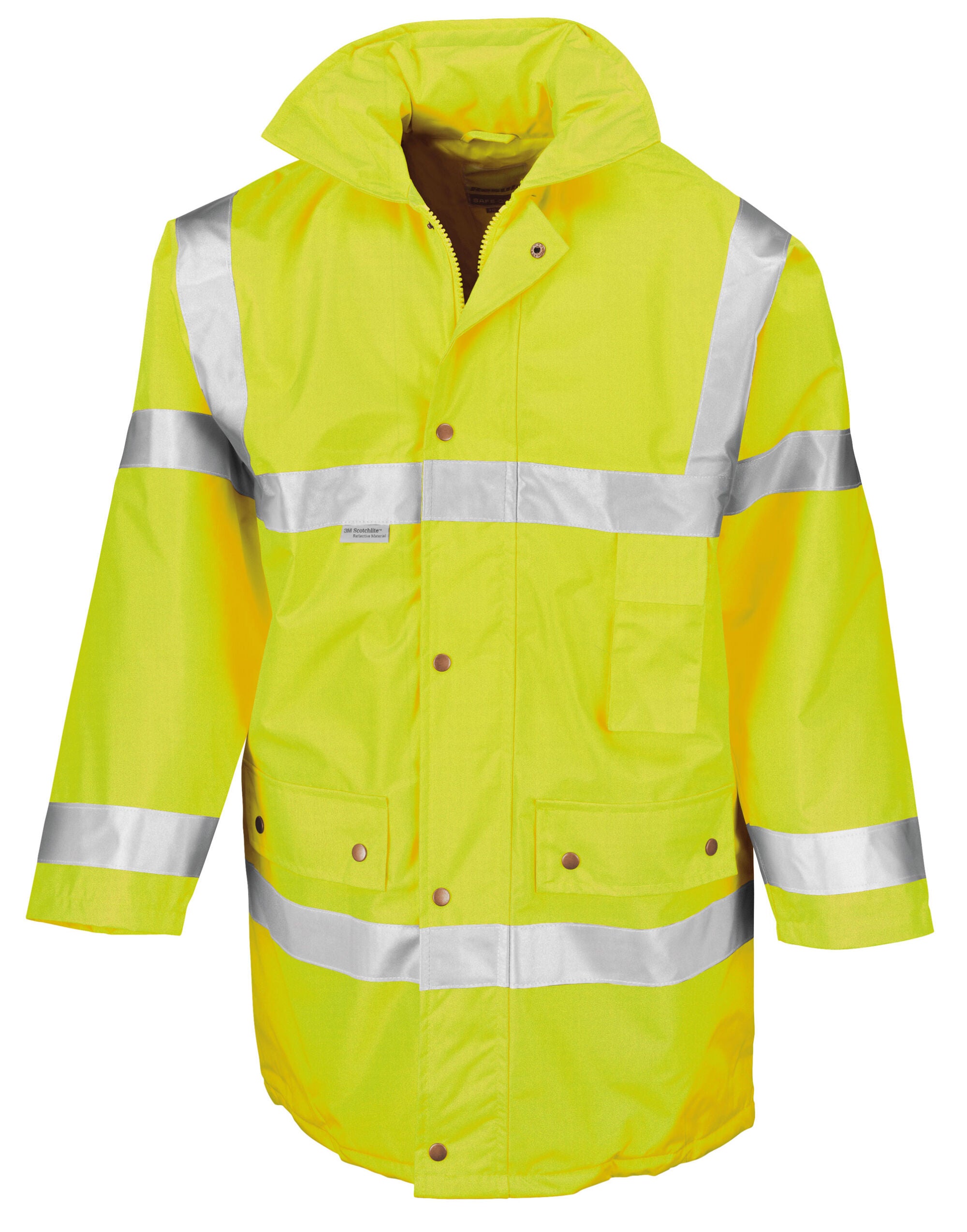 Result Safe Guard Motorway Coat r018x - Hi-Vis Yellow - Customisable Safetywear