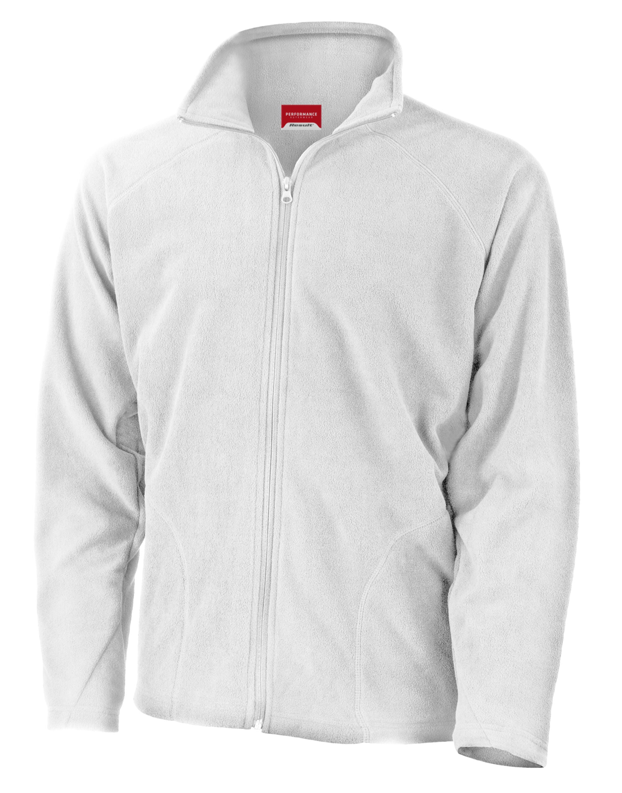 Result Core Mens Microfleece Jacket R114X - White - Customisable Jackets