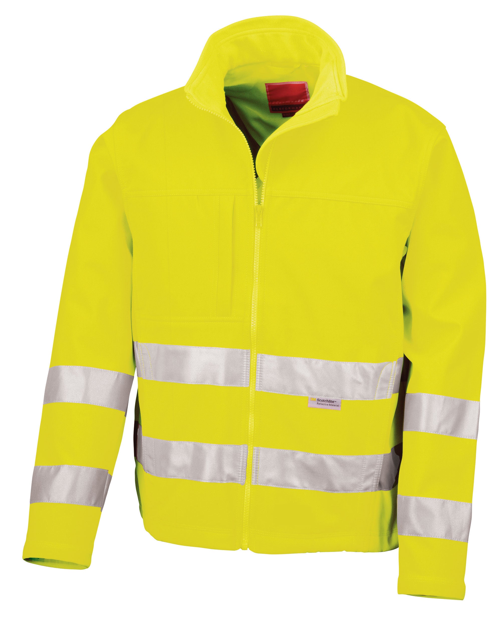 Result SafeGuard Hi Vis Softshell Jacket R117X - Hi-Vis Yellow - Customisable Softshell Jacket