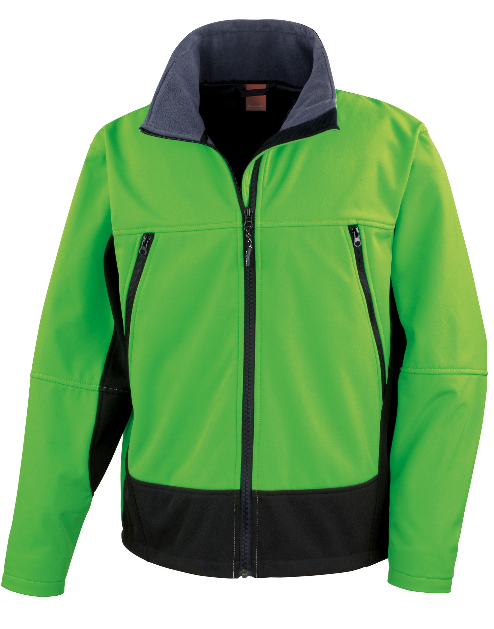 Result Activity Softshell Jacket R120X - Vivid Green Black - Customisable Softshell Jacket