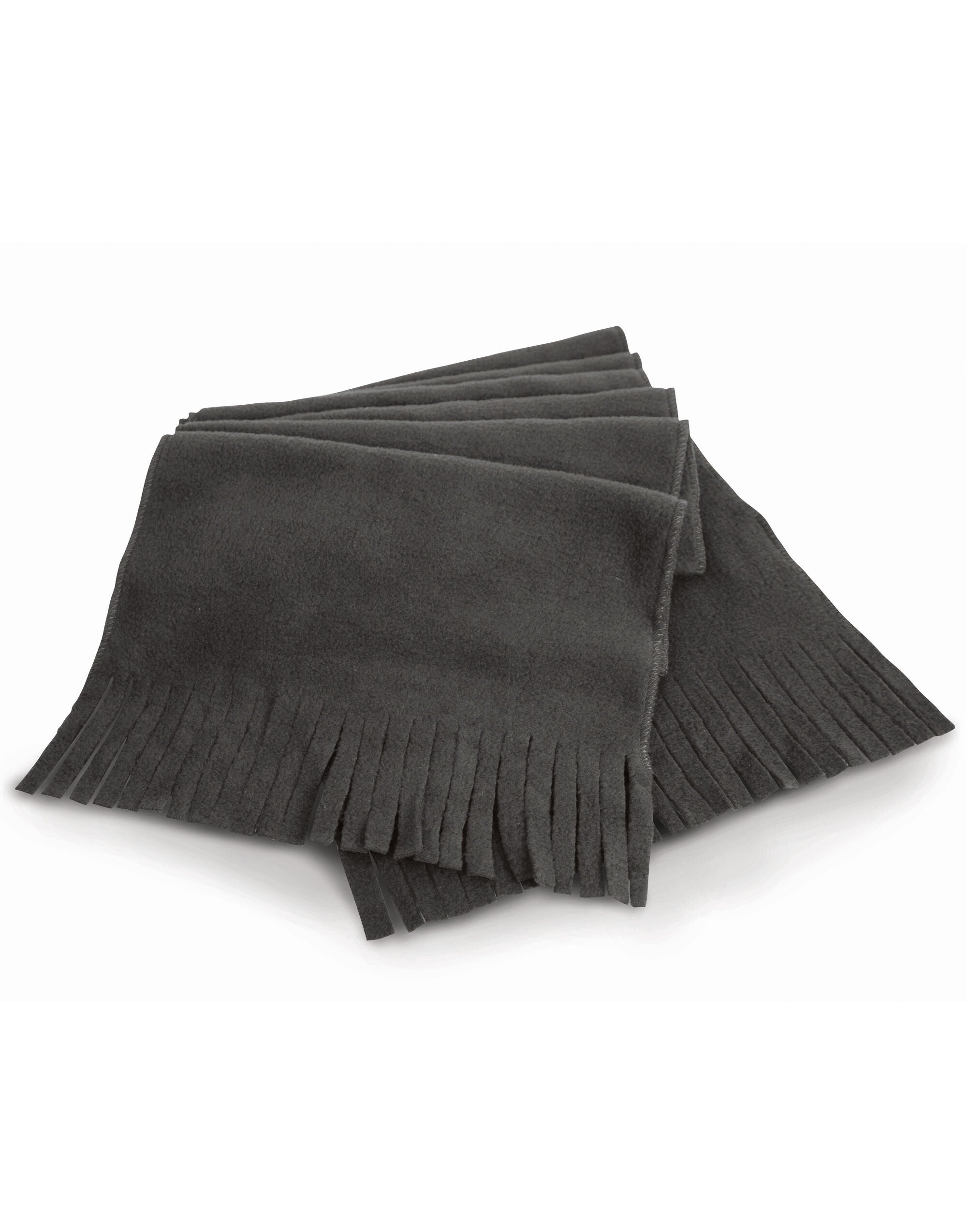 Result Winter Polartherm Tassel Scarf R143X - Charcoal O S - Customisable Scarfs