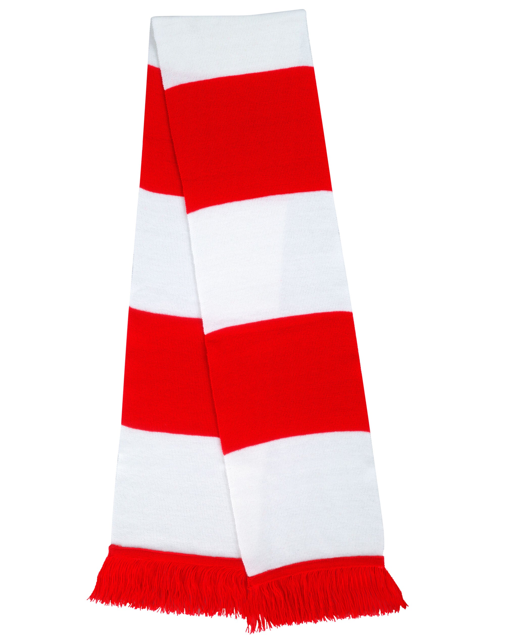 Result Winter Essentials Team Scarf R146X - White Red O S - Customisable Scarfs