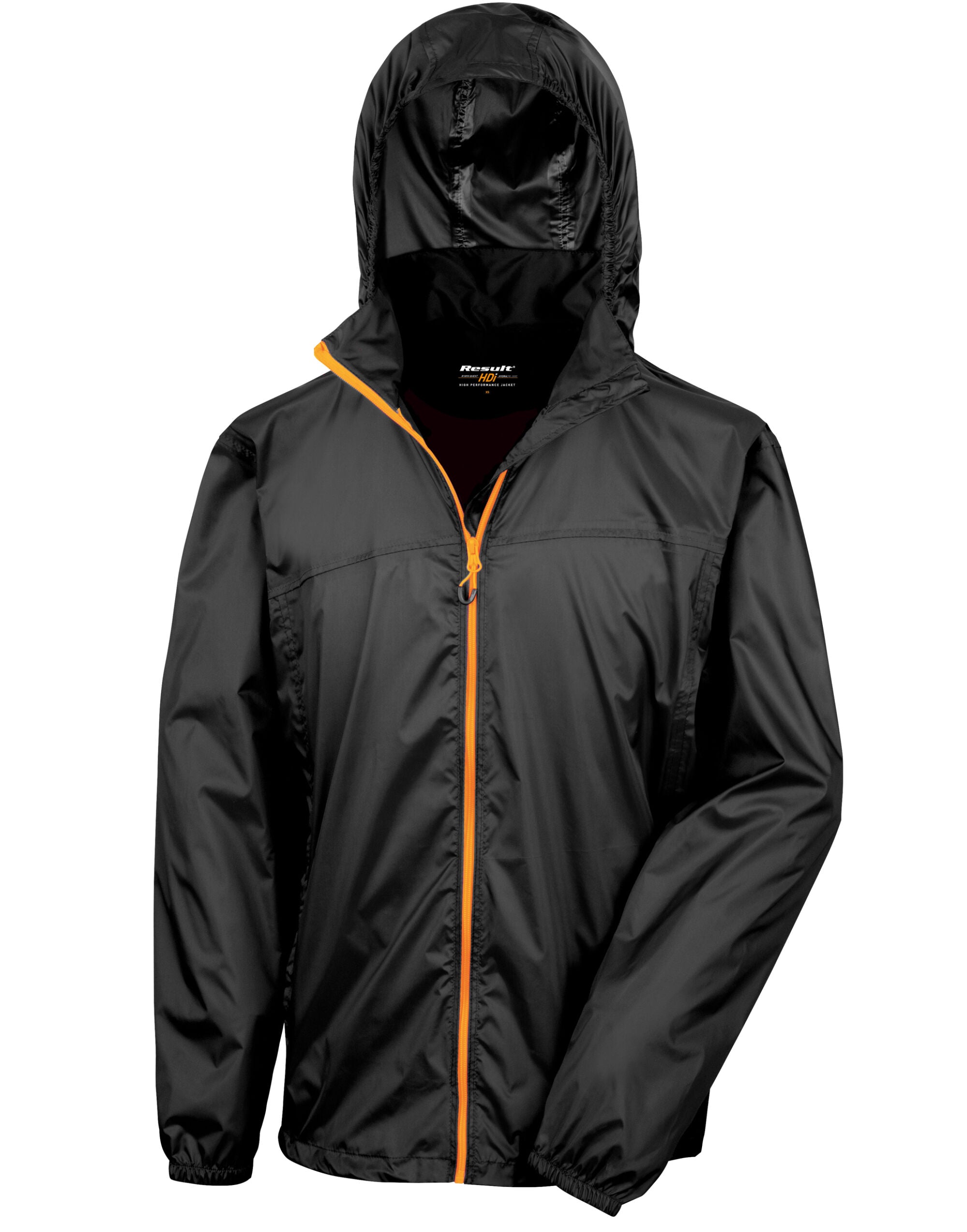 Result Urban LWeight Stowable Jacket R189X - Black Orange - Customisable Jacket