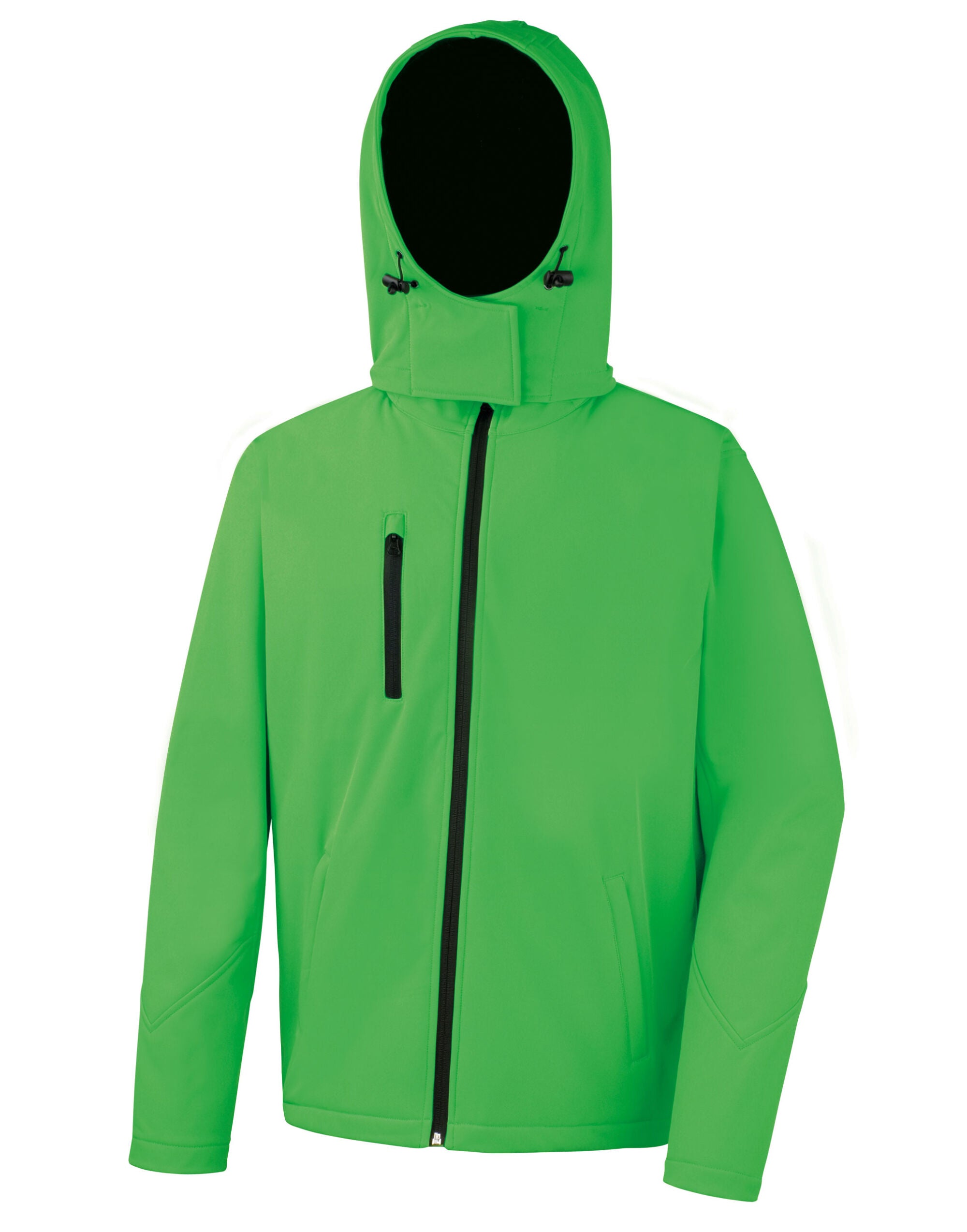 Result Core Mens Performance Hood SShell R230M - Vivid Green Black - Customisable Jacket
