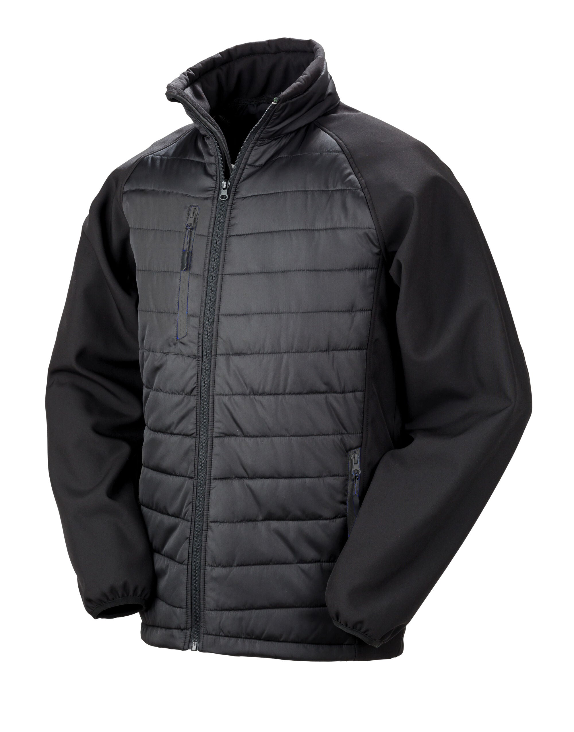 Result Black Compass Softshell Jacket R237X - Black Black - Customisable Softshell Jacket