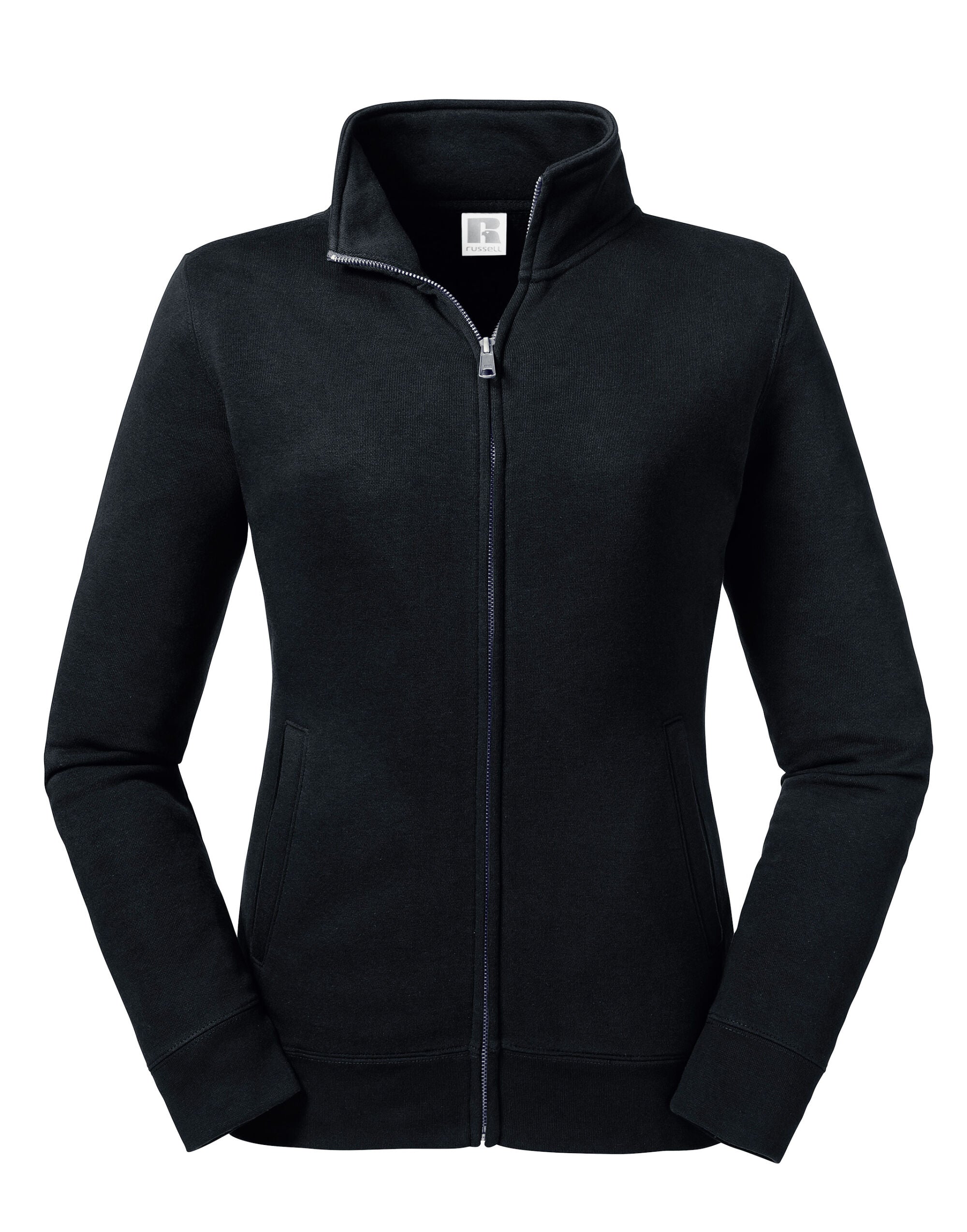 Russell Collection Russell Ladies Authentic Sweat Jacket R267F - Black - Customisable Jackets