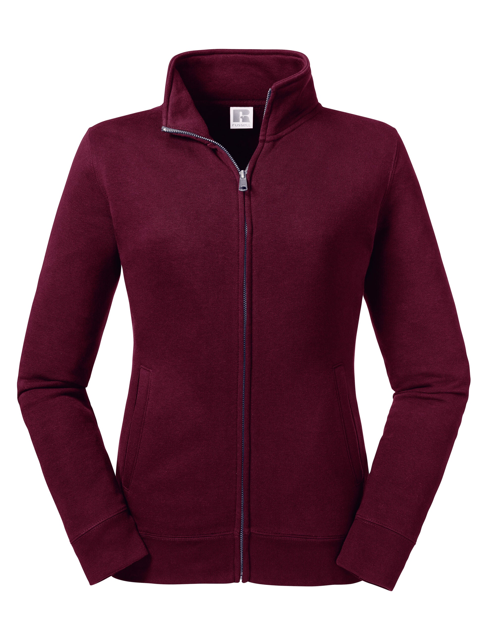 Russell Collection Russell Ladies Authentic Sweat Jacket R267F - Burgundy - Customisable Jackets