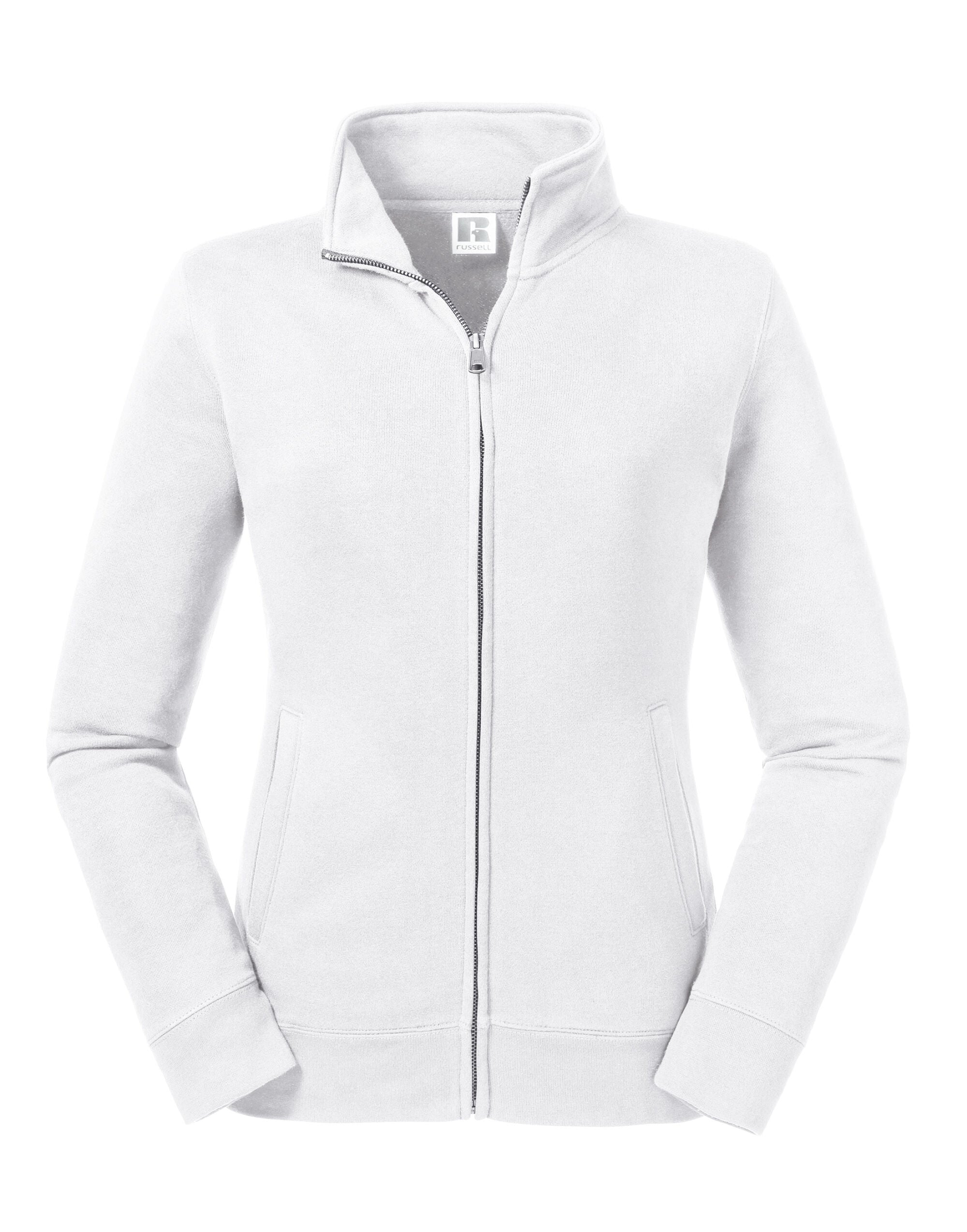 Russell Collection Russell Ladies Authentic Sweat Jacket R267F - White - Customisable Jackets