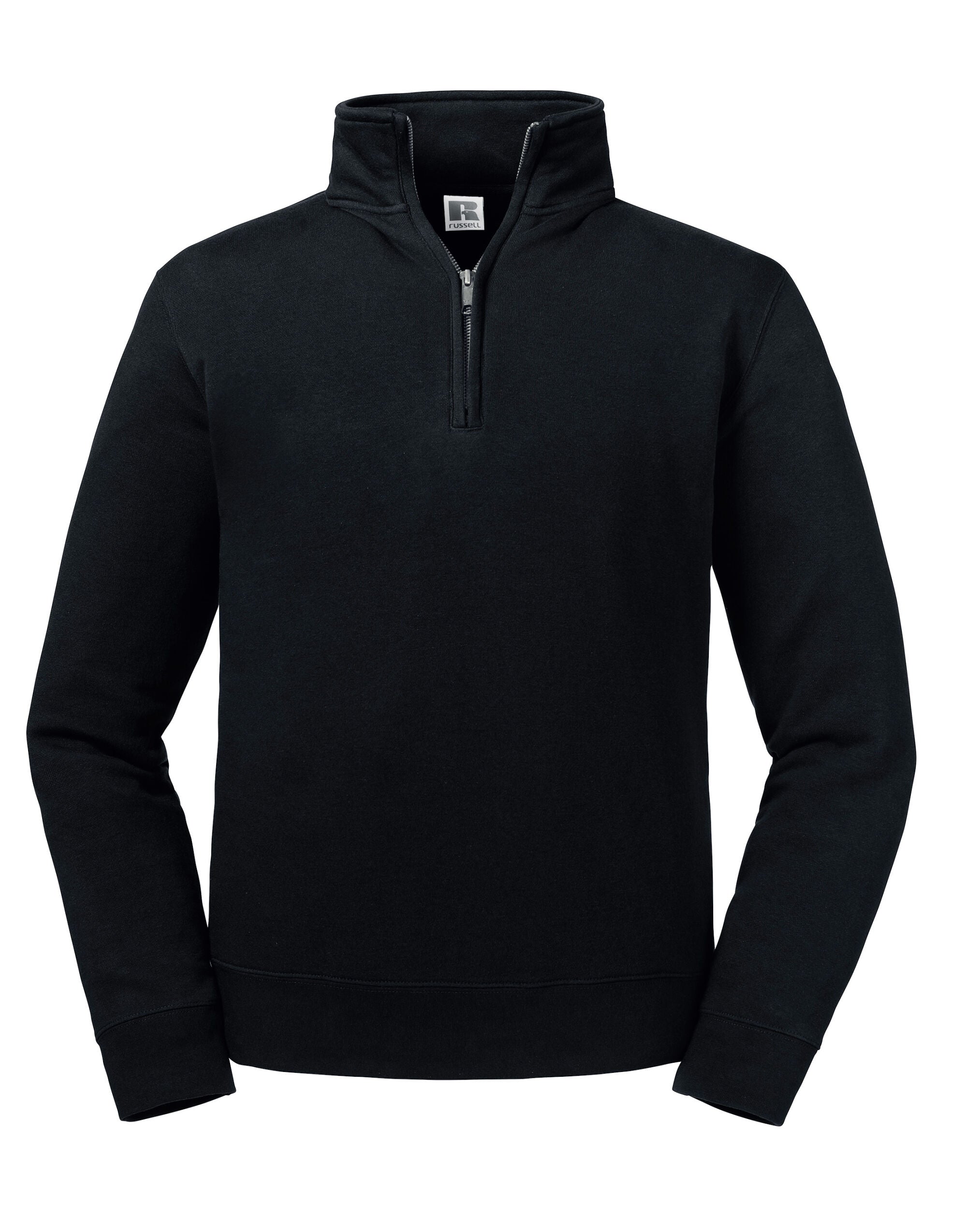 Russell Collection Russell Authentic 14 Zip Sweat R270M - Black - Customisable Sweatshirts