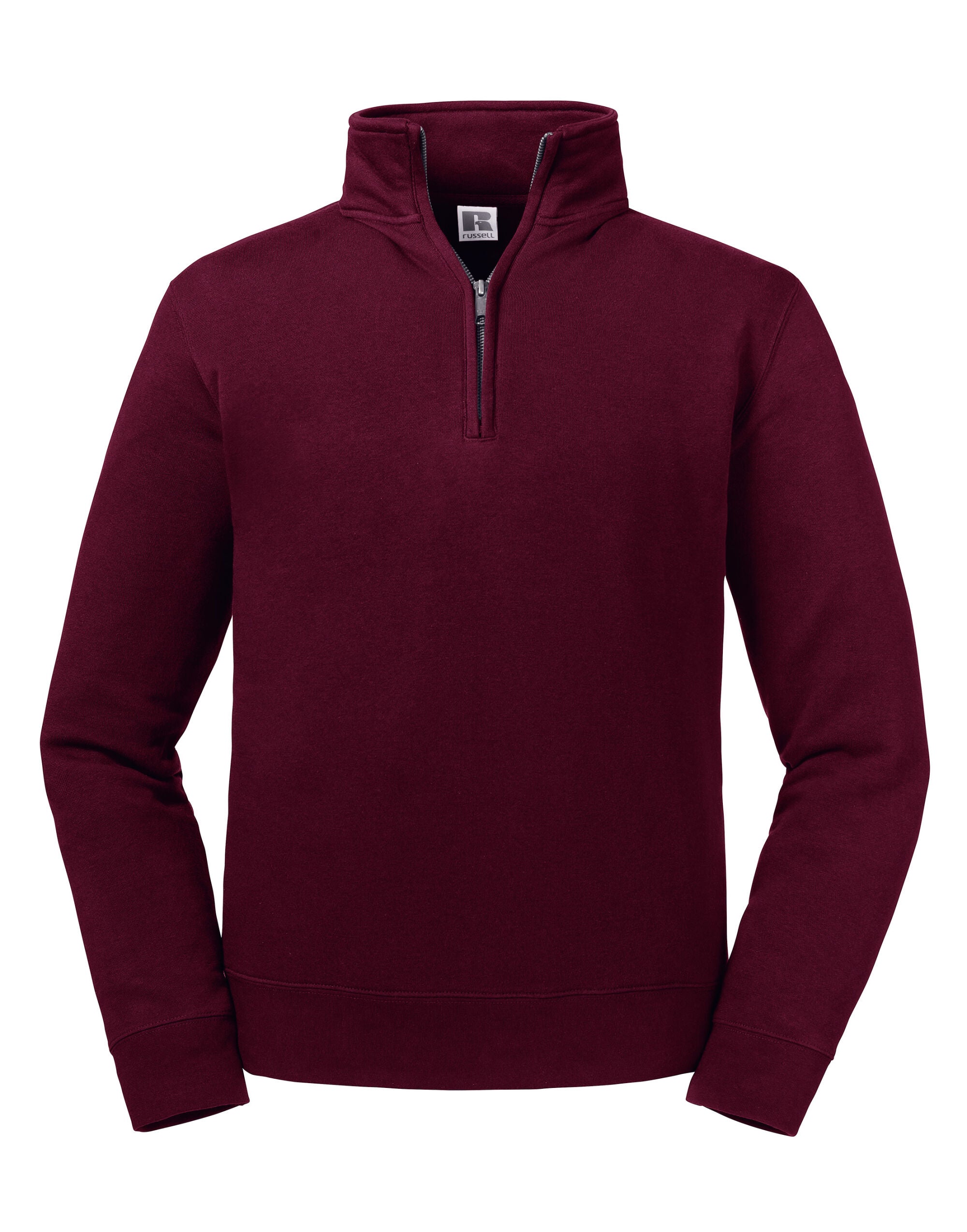 Russell Collection Russell Authentic 14 Zip Sweat R270M - Burgundy - Customisable Sweatshirts