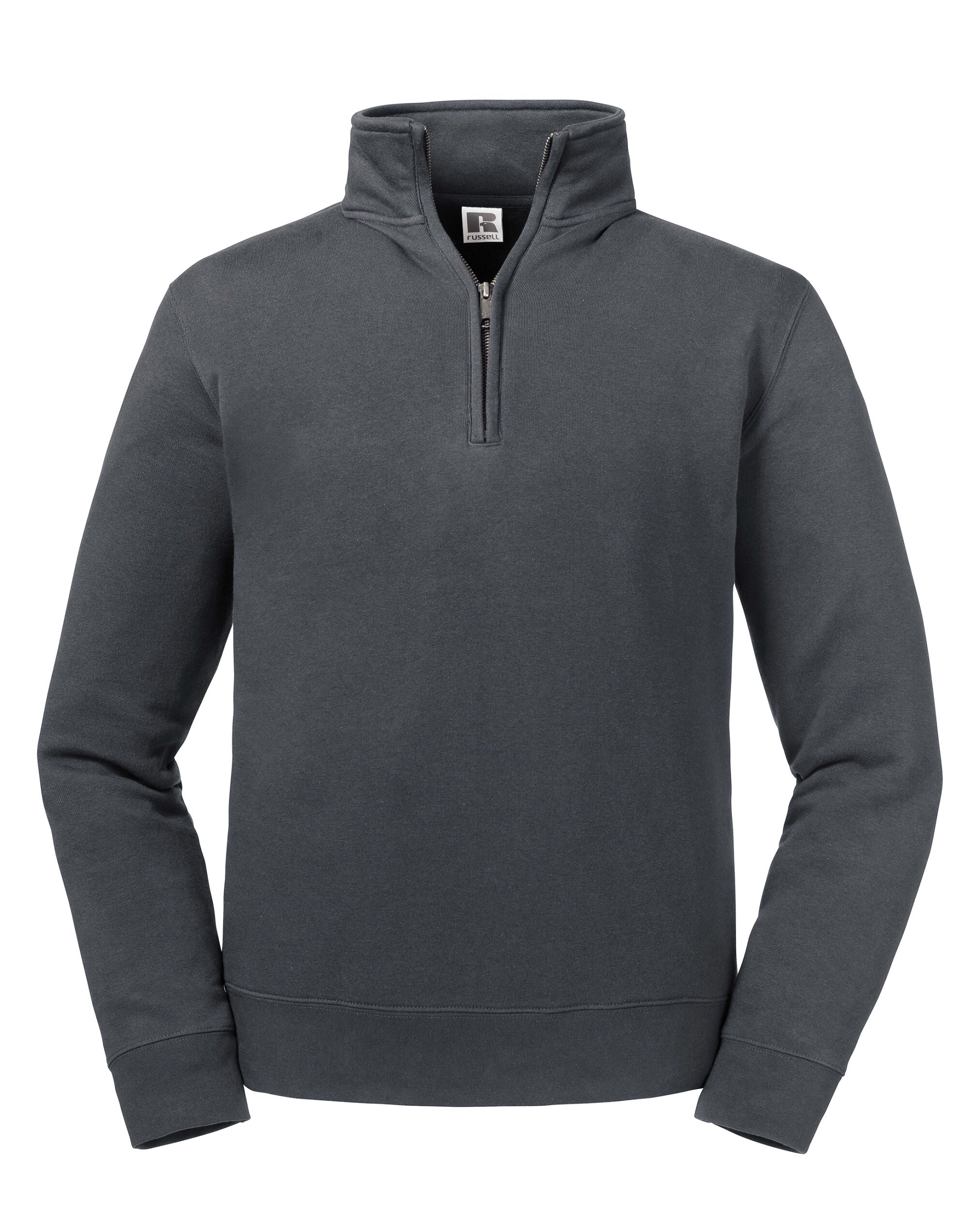 Russell Collection Russell Authentic 14 Zip Sweat R270M - Convoy Grey - Customisable Sweatshirts
