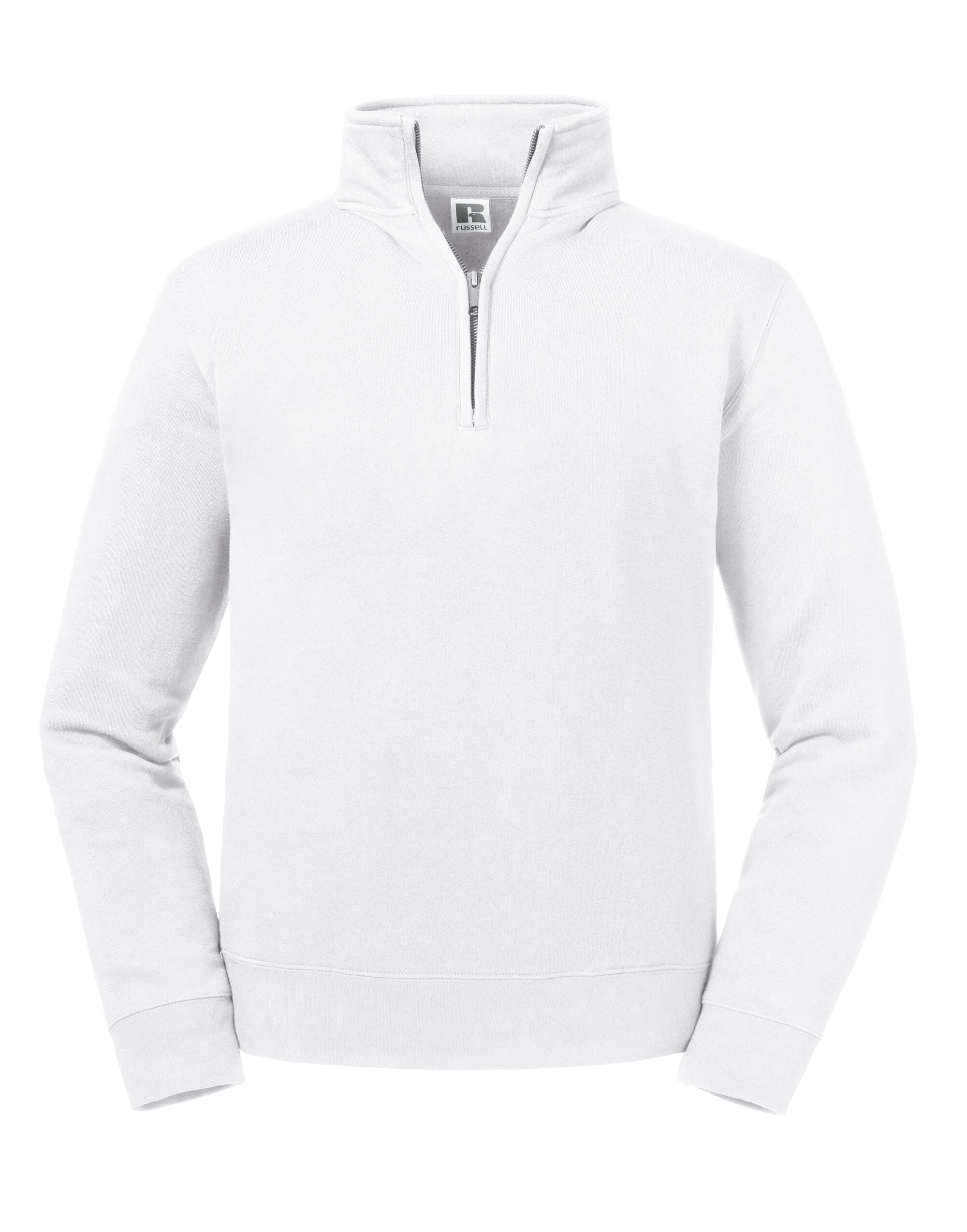 Russell Collection Russell Authentic 14 Zip Sweat R270M - White - Customisable Sweatshirts