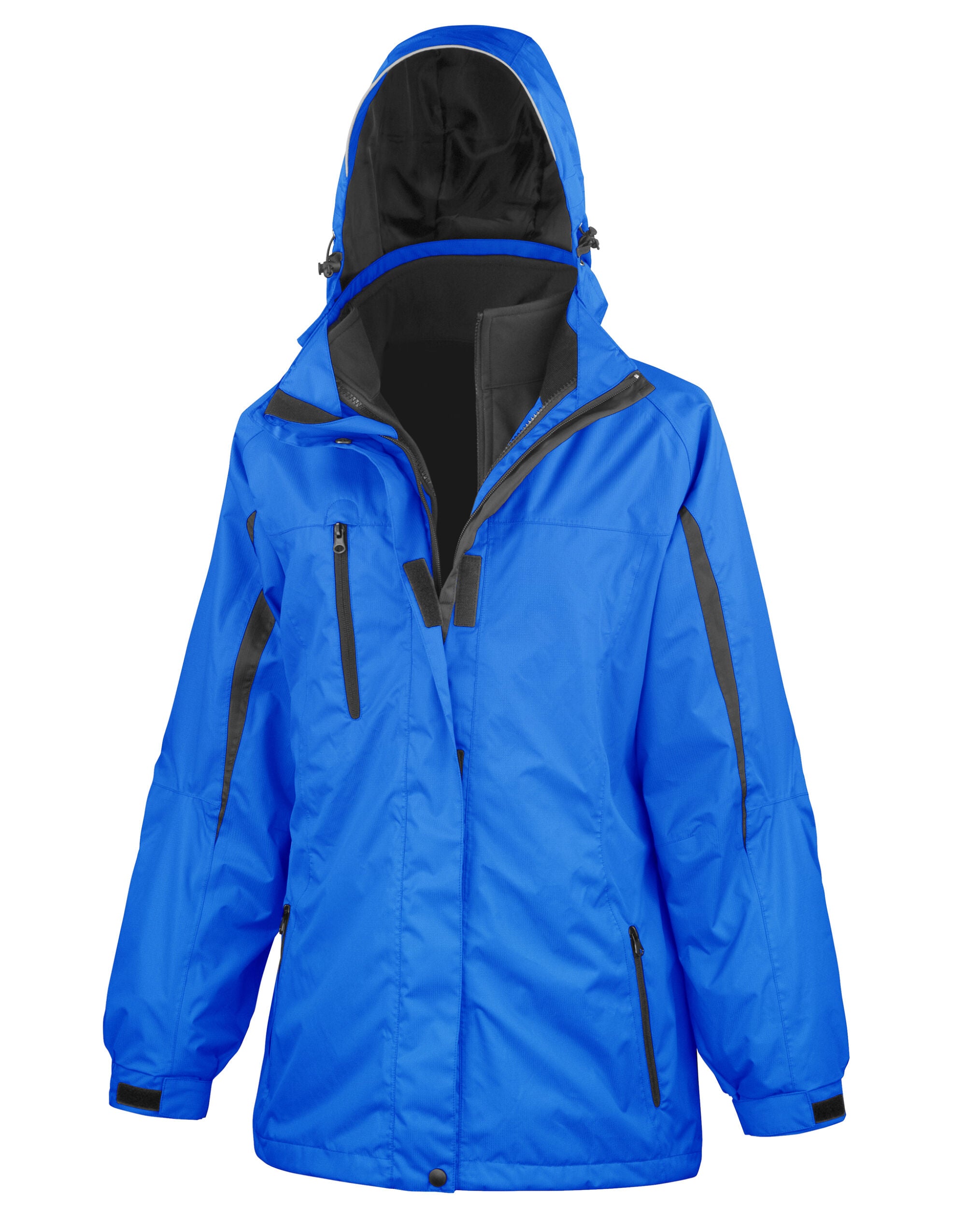 Result Womens 3 In 1 Journey Jacket R400F - Royal Black - Customisable Jackets