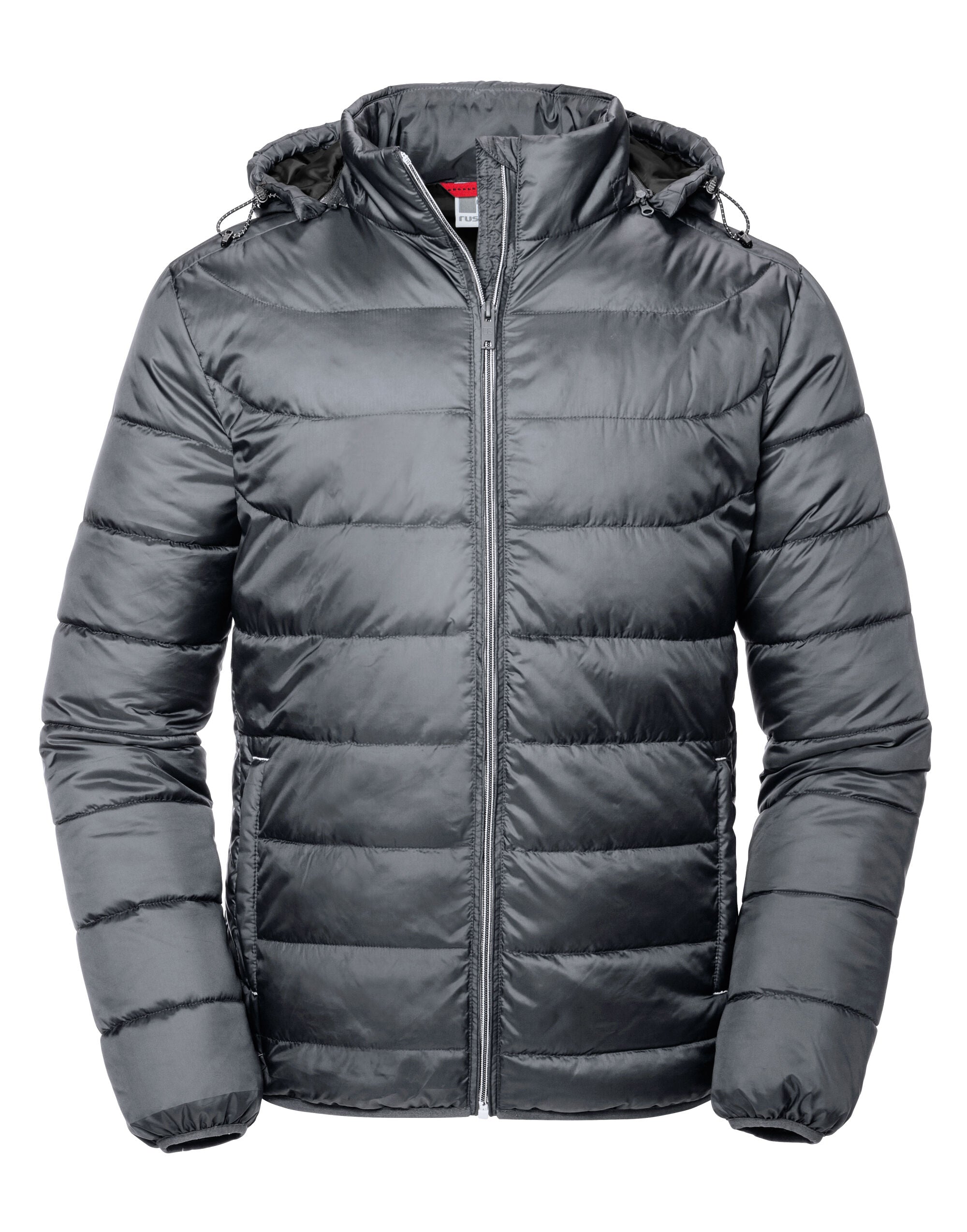 Russell Collection Russell Mens Hooded Nano Jacket R440M - Iron Grey - Customisable Jackets