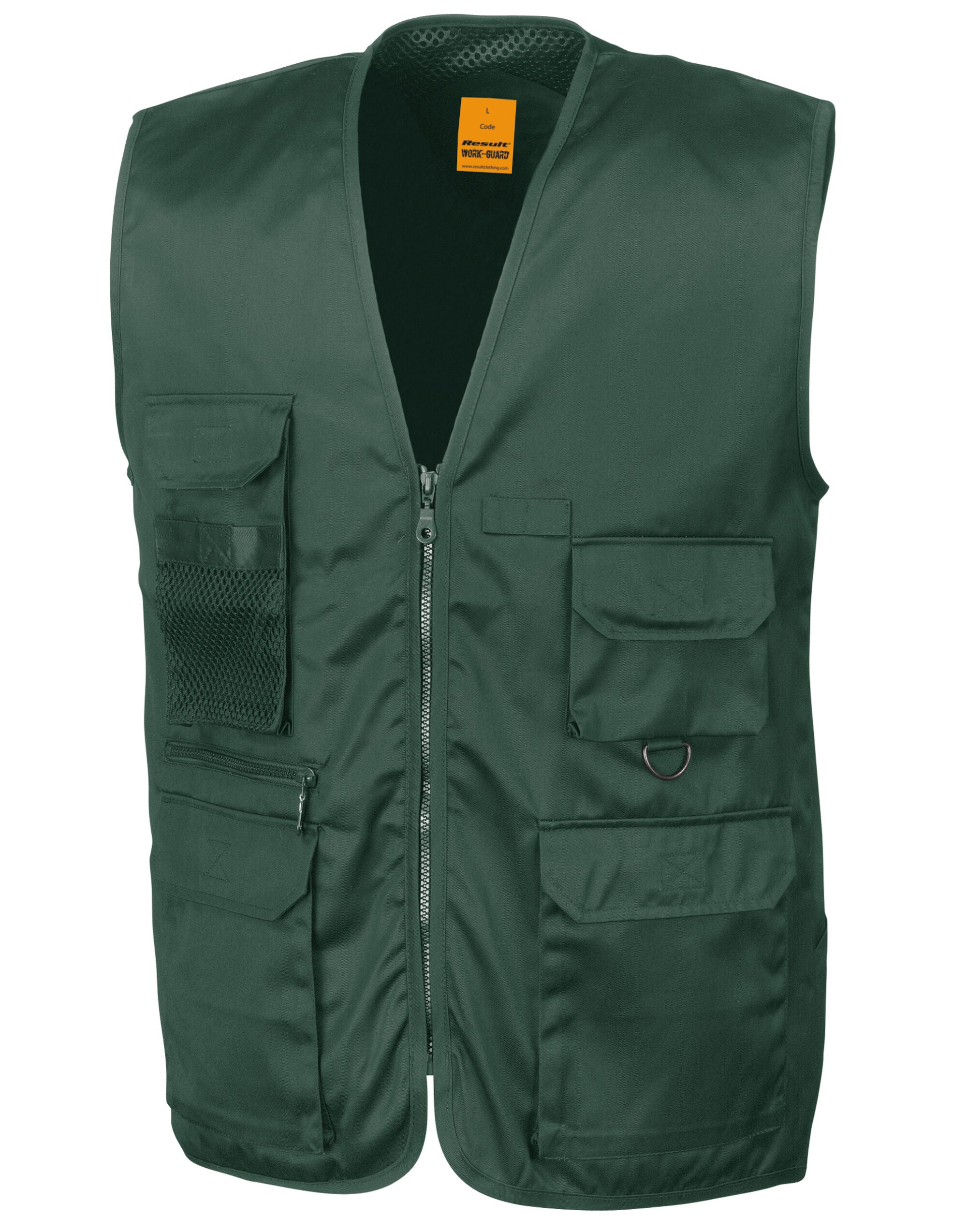 Result Workguard Safari Waistcoat R45X - Lichen - Customisable Jacket