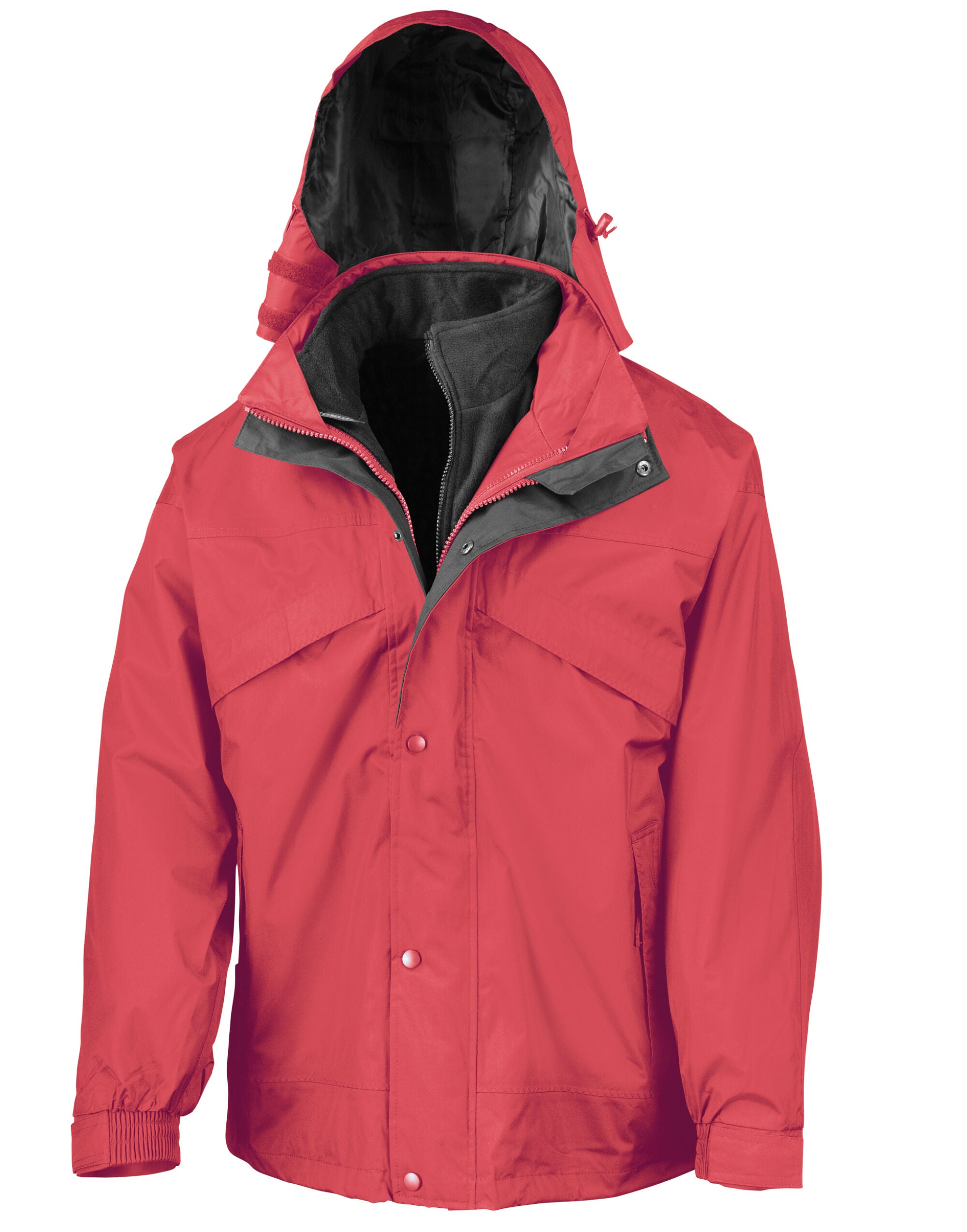 Result 3 In 1 Zip and Clip Jacket R68X - Red - Customisable Jackets