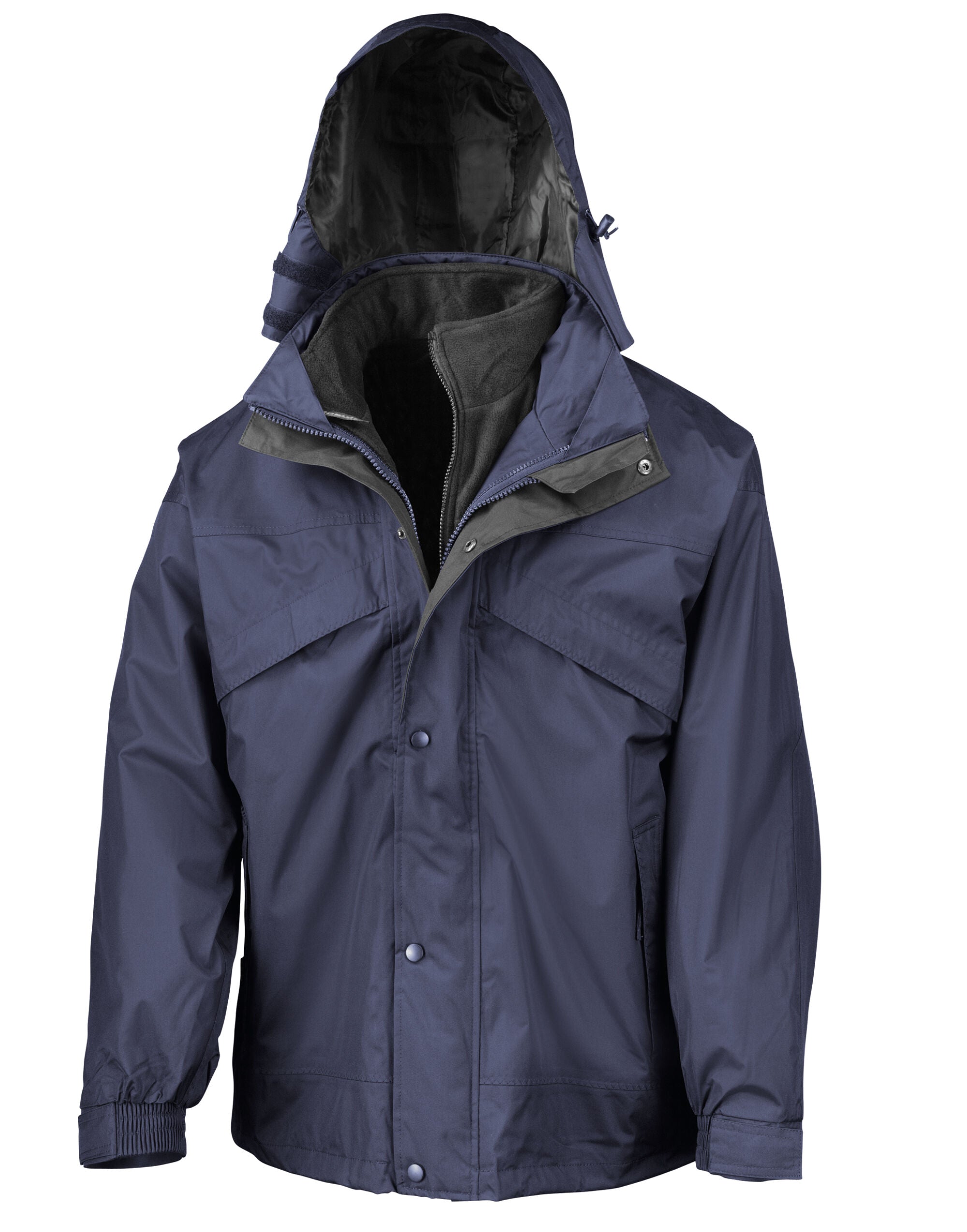 Result 3 In 1 Zip and Clip Jacket R68X - Navy - Customisable Jackets