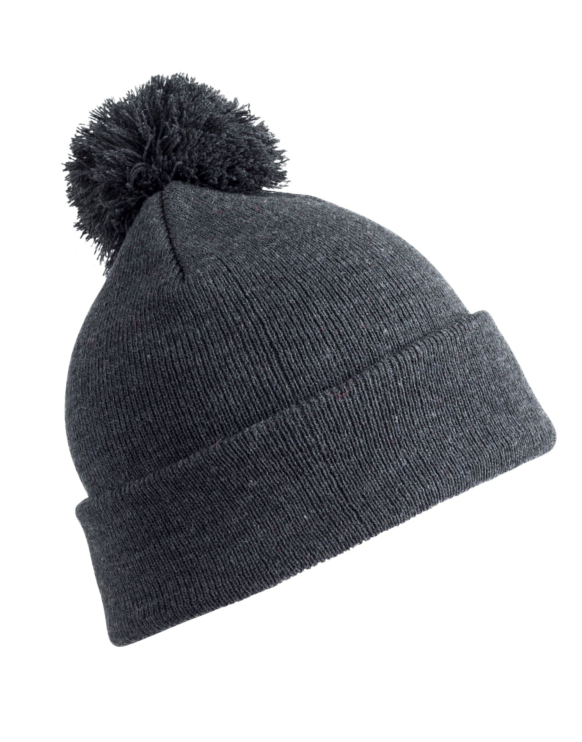 Result Winter Junior Pom Pom Beanie rc028j - Grey O S - Customisable Caps