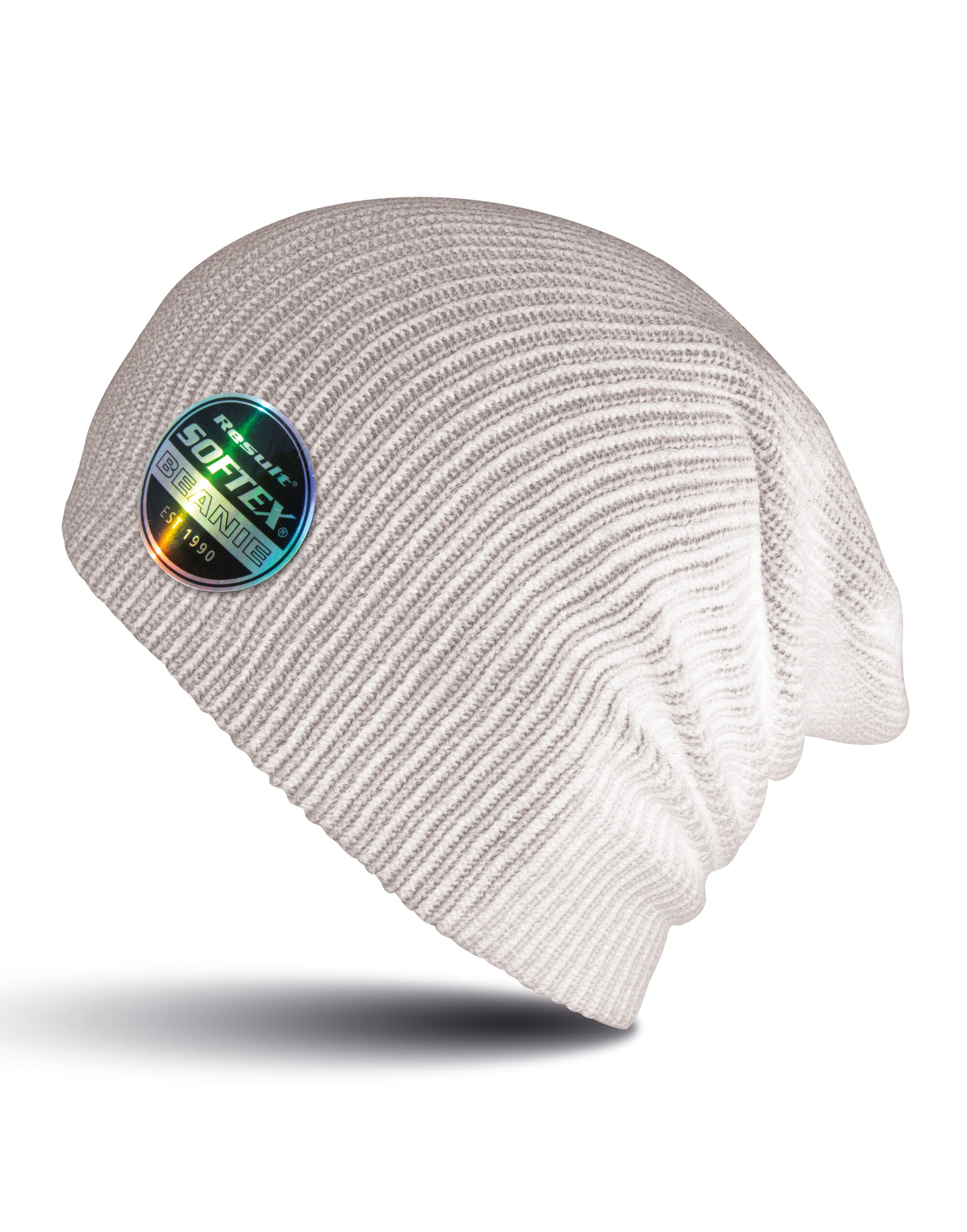 Result Core Softex Beanie Hat rc031x - White O S - Customisable Hats