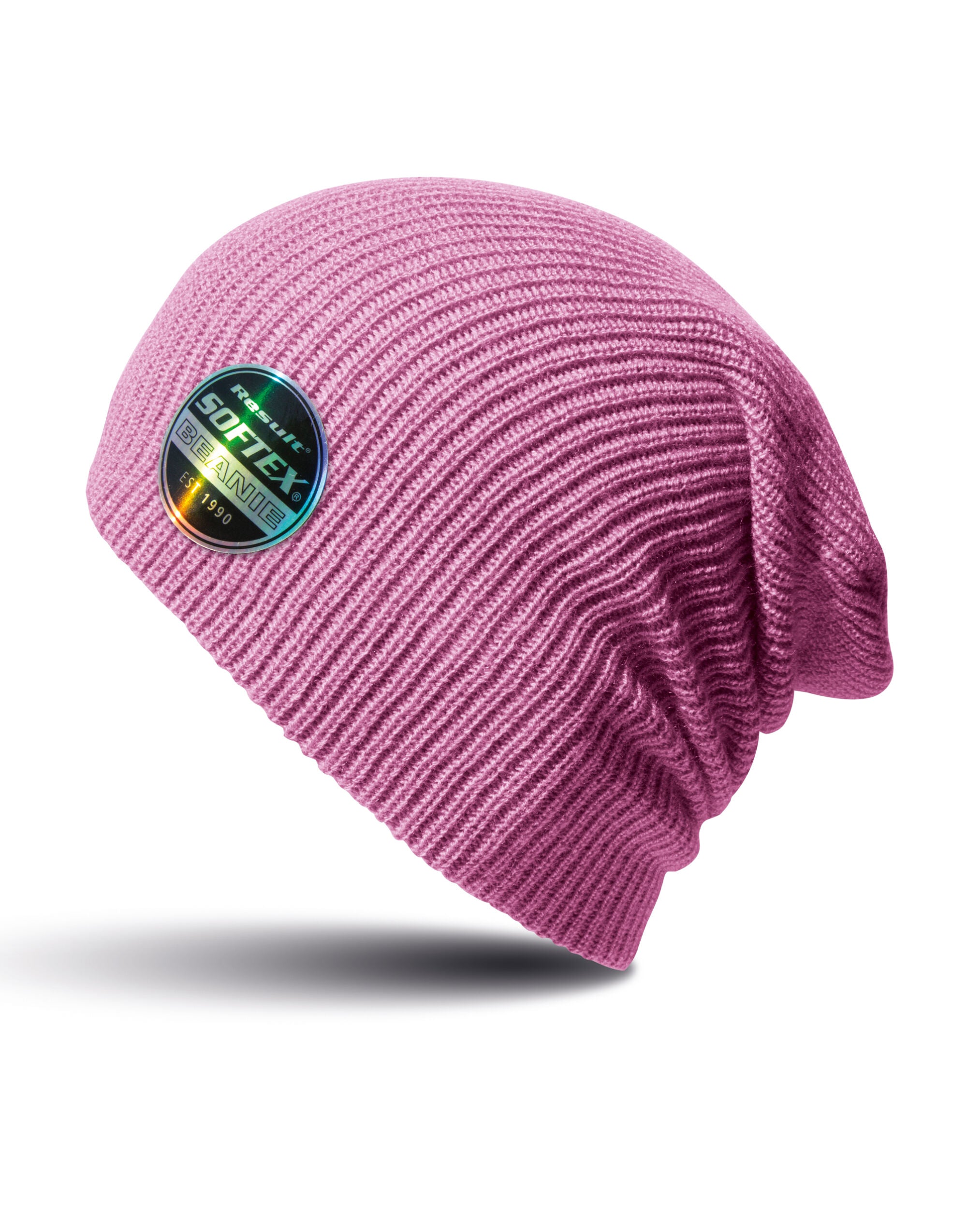 Result Core Softex Beanie Hat rc031x - Ribbon Pink O S - Customisable Hats