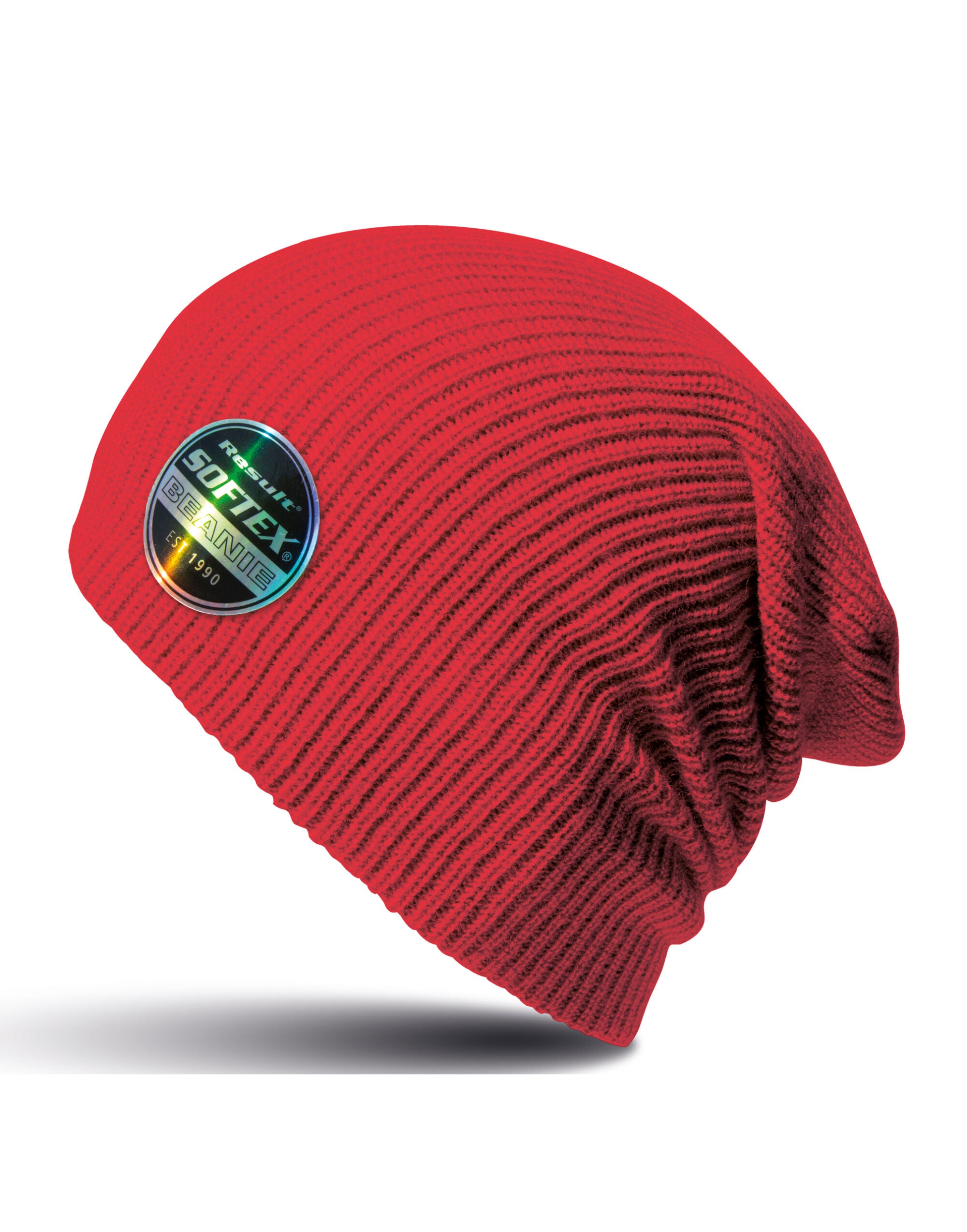 Result Core Softex Beanie Hat rc031x - Red O S - Customisable Hats