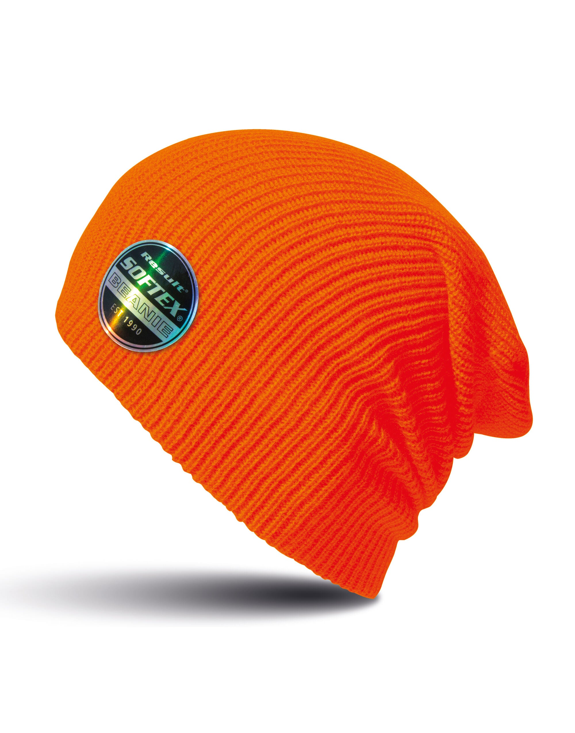 Result Core Softex Beanie Hat rc031x - Fluoresent Orange O S - Customisable Hats